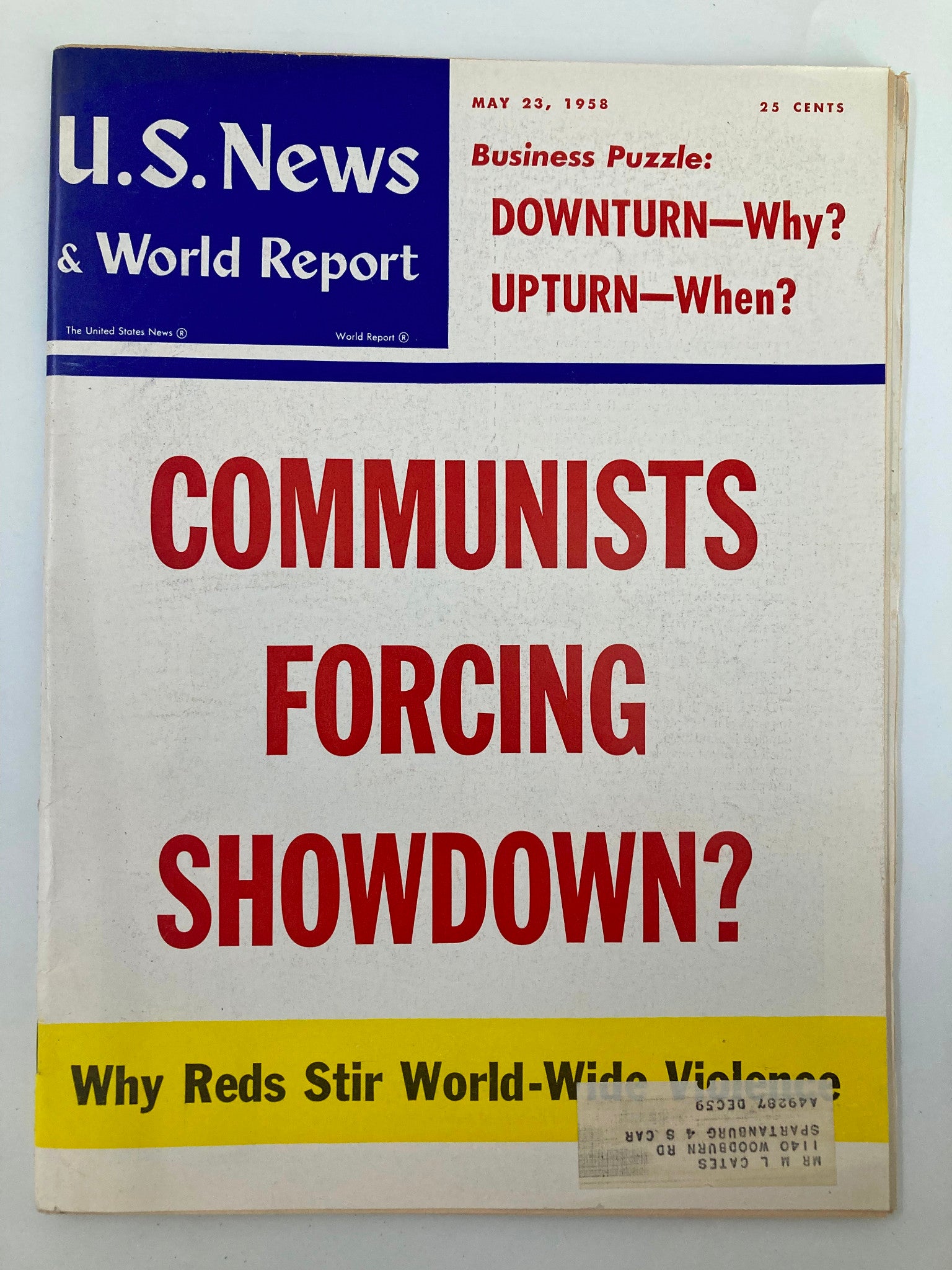 US News & World Report Magazine May 23 1958 Communist Forcing Showdown?