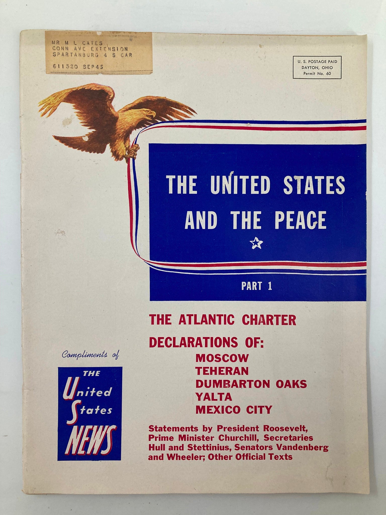 US News & World Report Magazine Part I The United States and The Peace