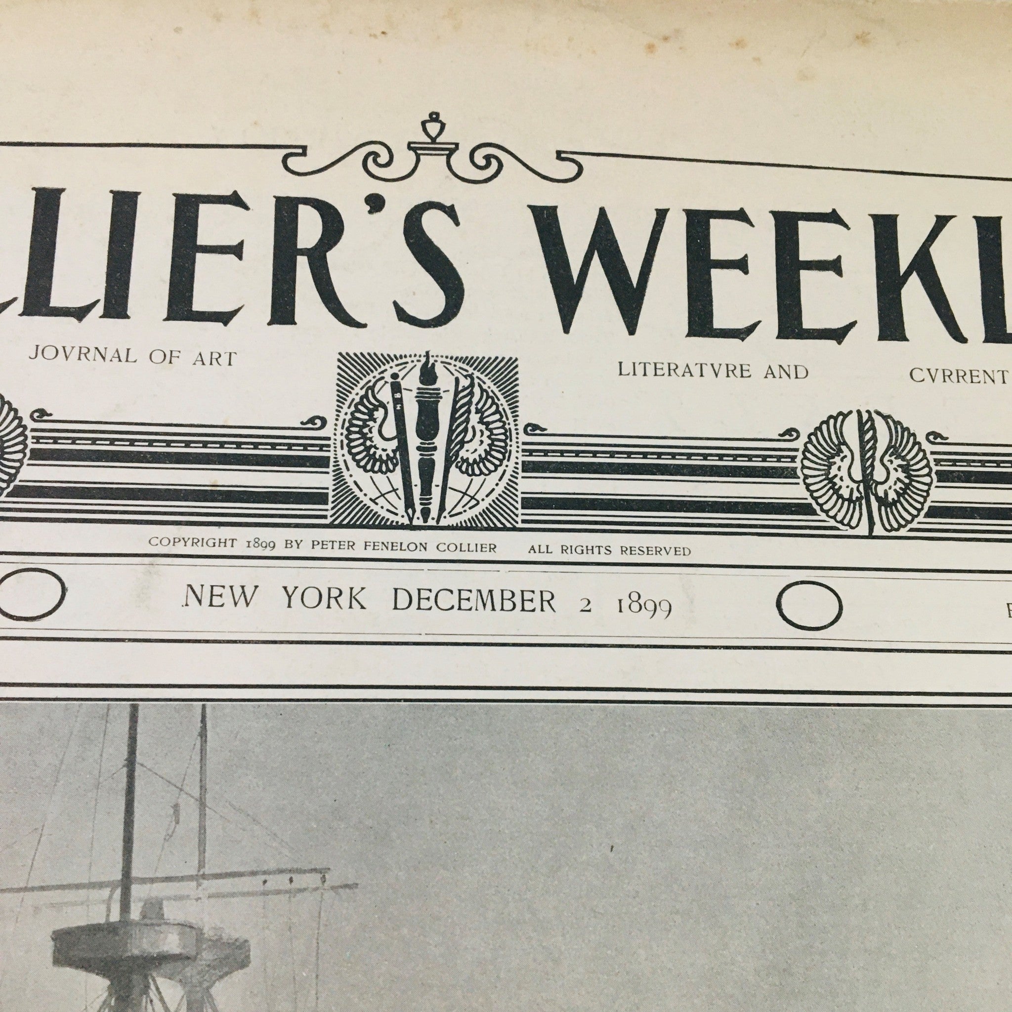 Collier's Weekly December 2 1899 Vol 24 #9 The "Charleston" Wreck, No Label