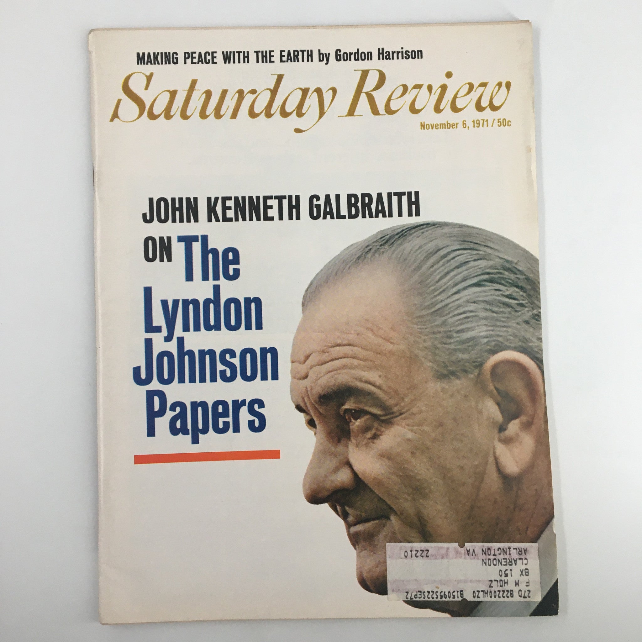 VTG Saturday Review Magazine November 6 1971 The Lyndon B. Johnson Papers