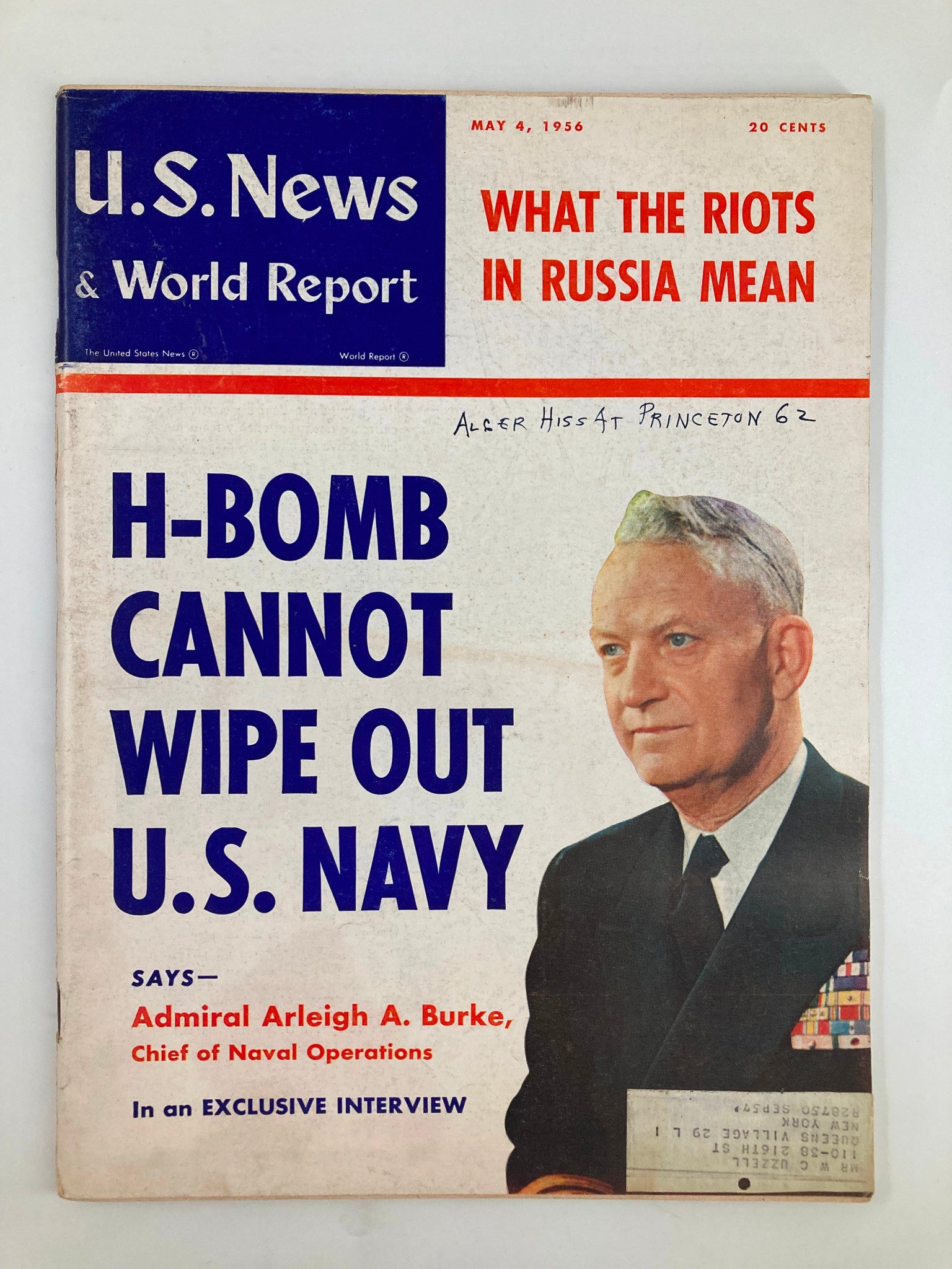 US News & World Report Magazine May 4 1956 Admiral Arleigh A. Burke