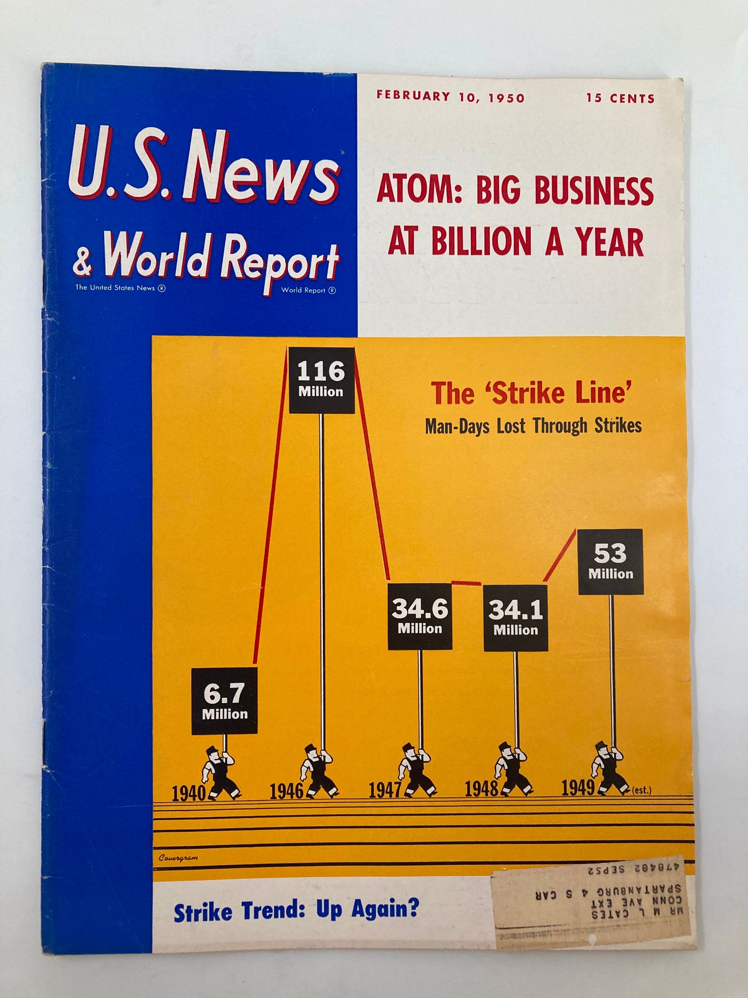 US News & World Report Magazine February 10 1950 Atom Business Billion a Year