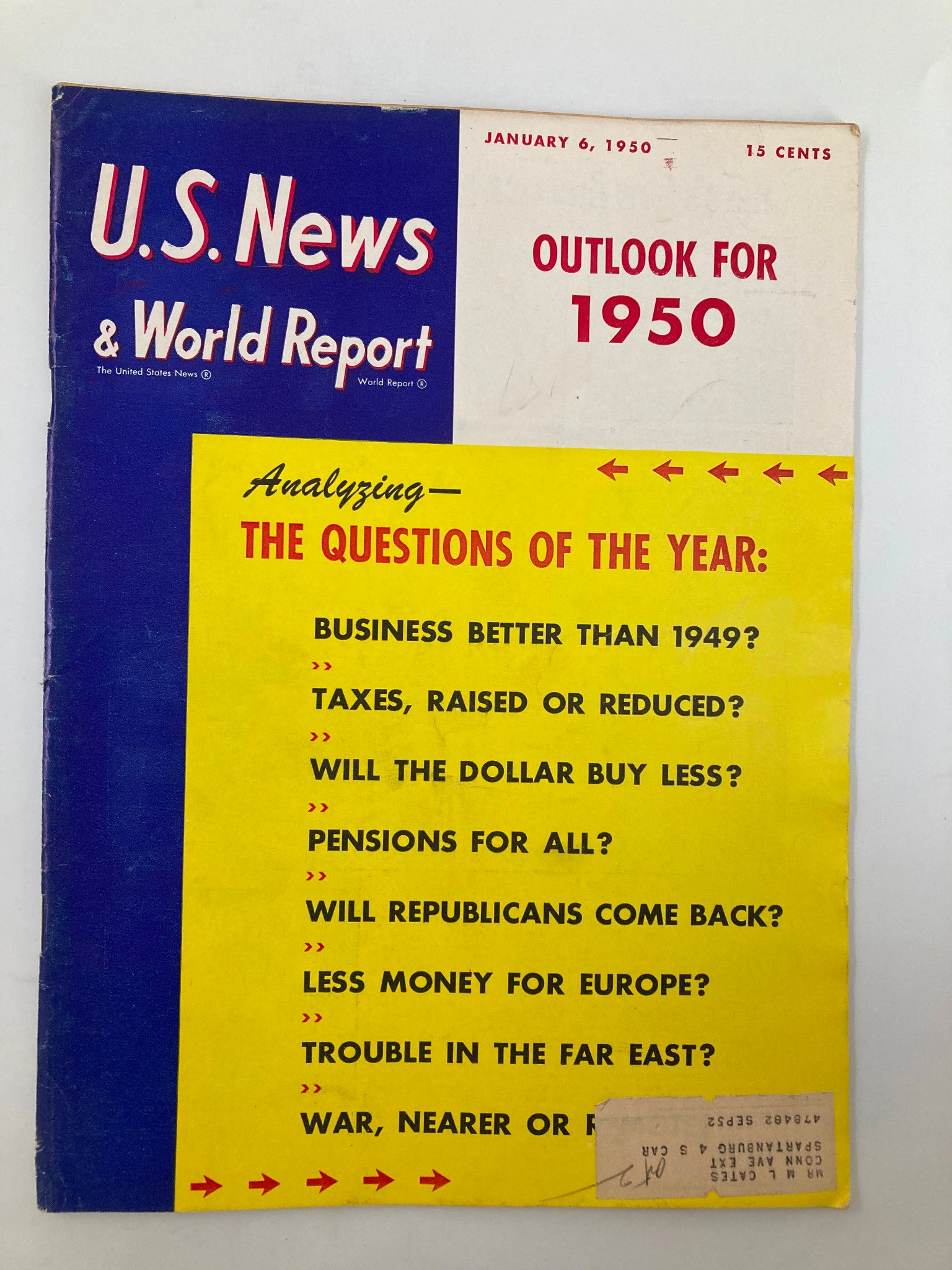 US News & World Report Magazine January 6 1950 Taxes, Raises or Reduced?