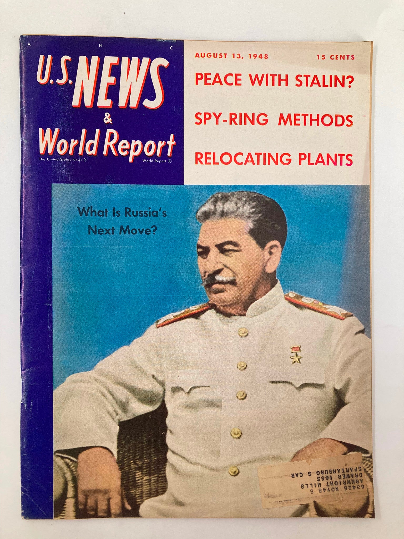 US News & World Report Magazine August 13 1948 Joseph Stalin of Russia