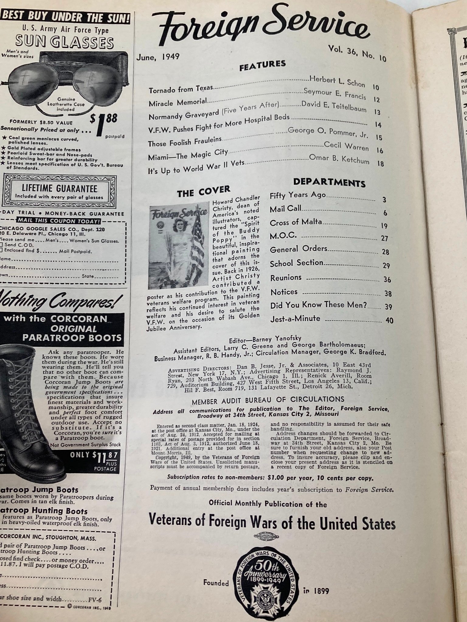 VTG Foreign Service Magazine June 1949 Vol 36 #10 Spirit of the Buddy Poppy