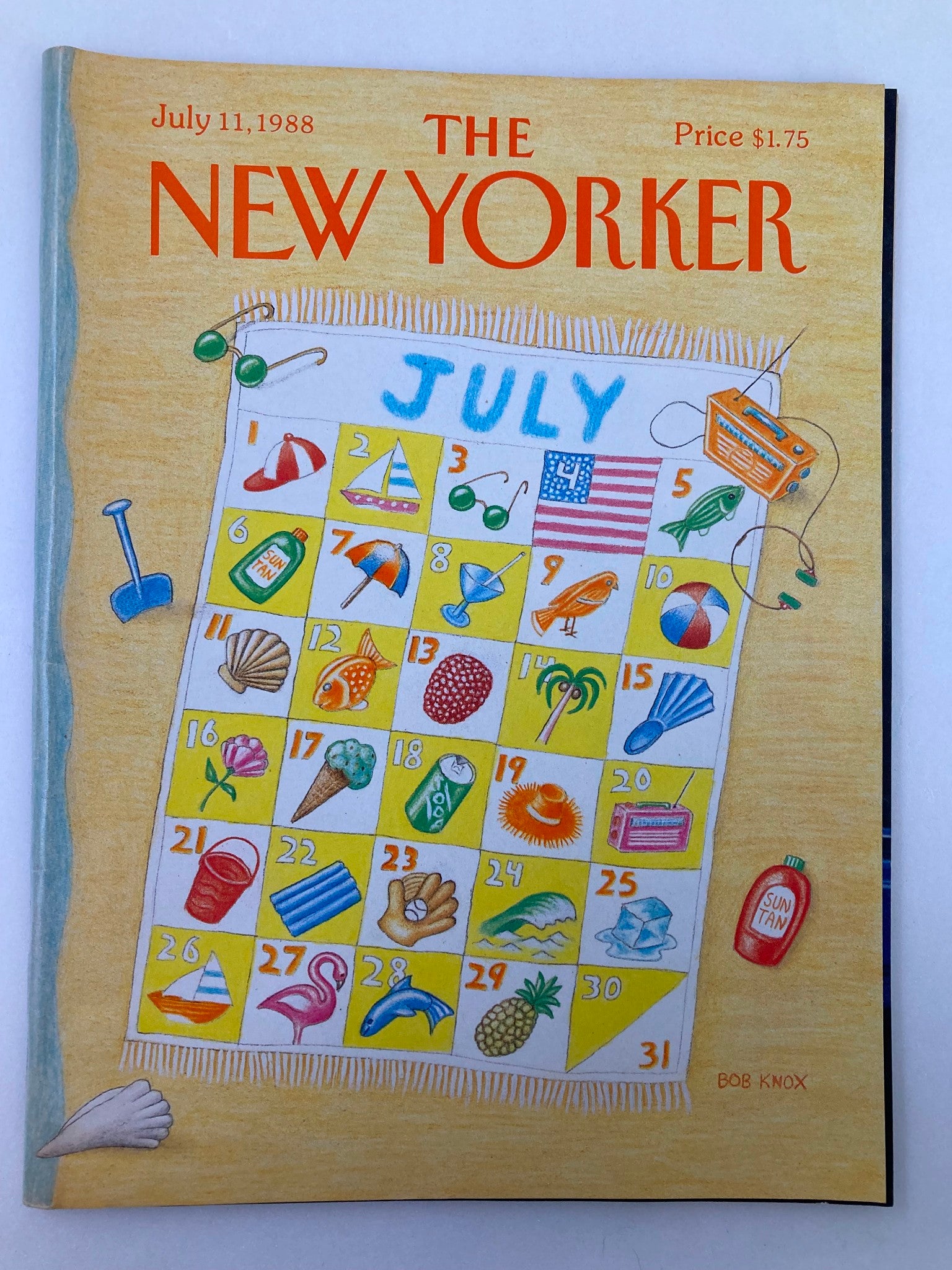 The New Yorker Full Magazine July 11 1988 Month of July by Bob Knox No Label