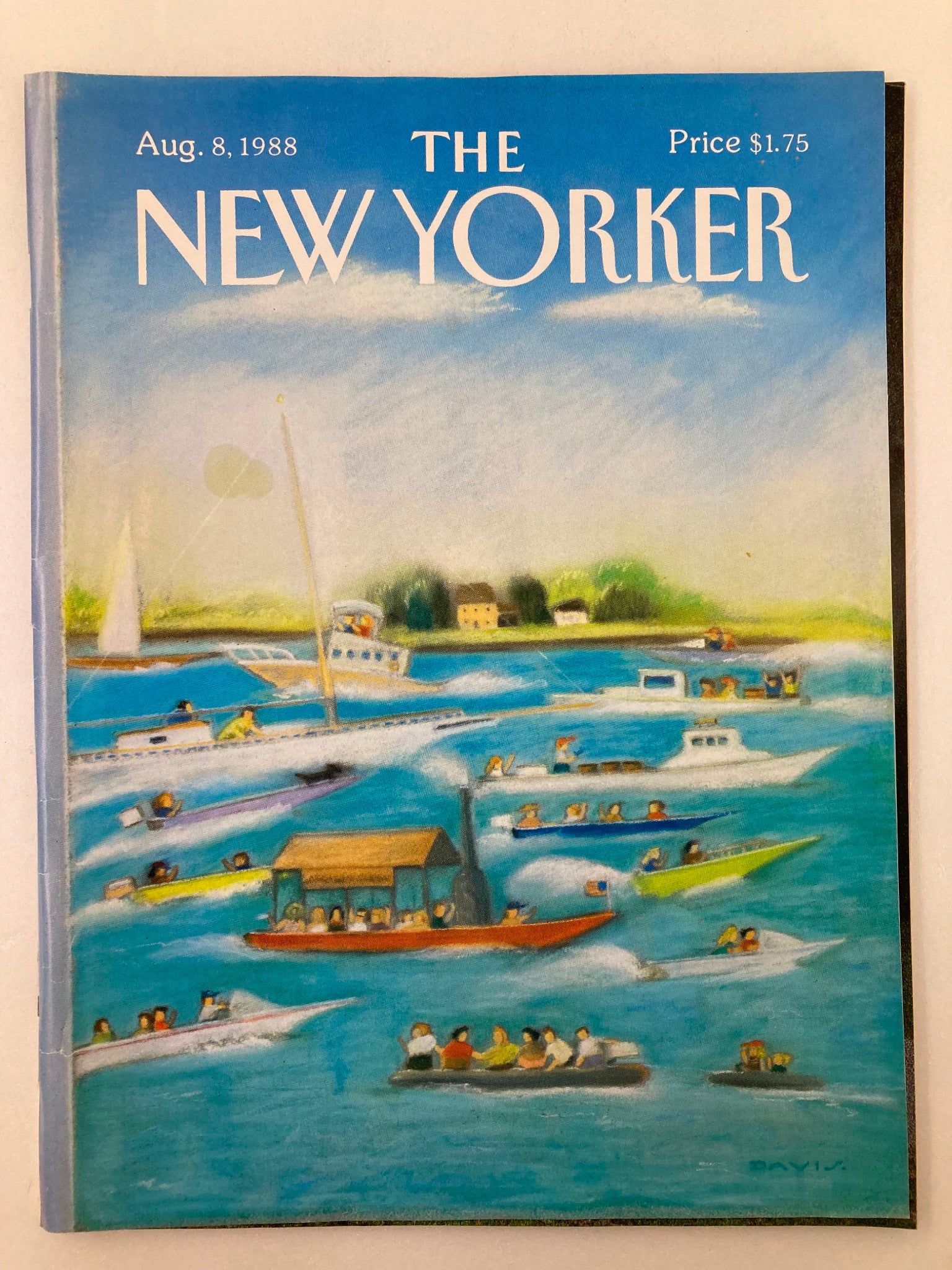 The New Yorker Full Magazine August 8 1988 Boats by Susan Davis No Label