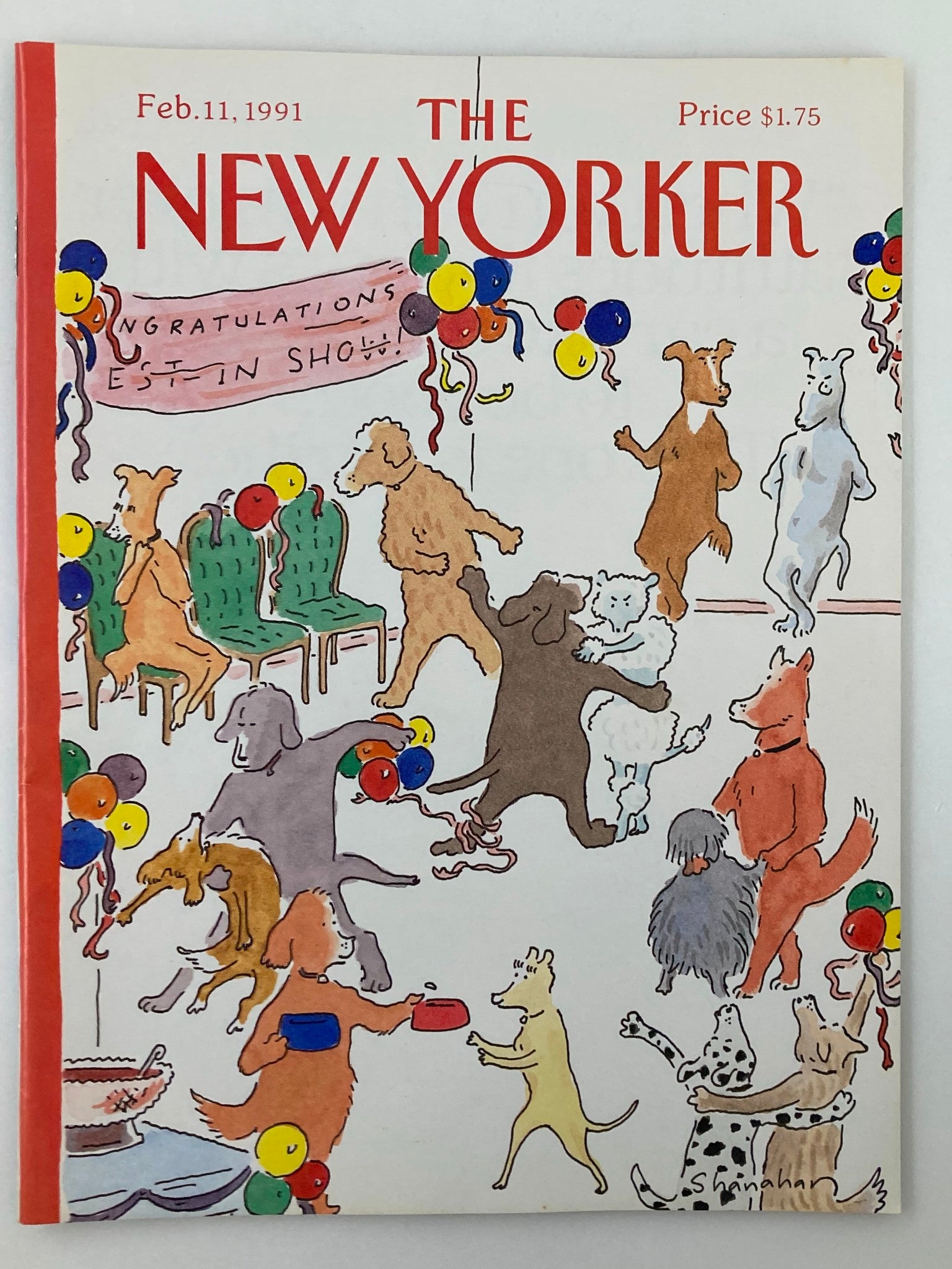 The New Yorker Full Magazine February 11 1991 Party Animal by Shanahan No Label