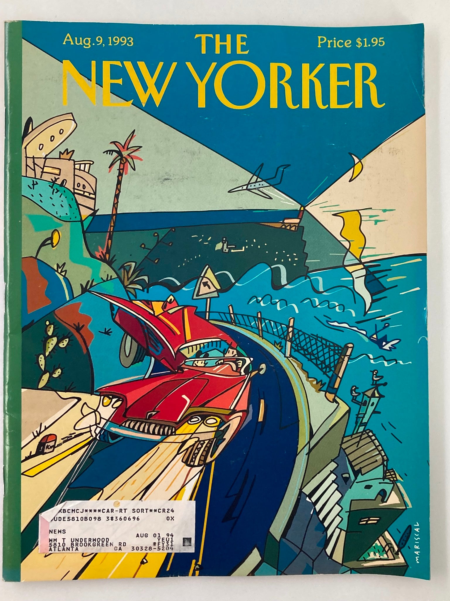 The New Yorker Full Magazine August 9 1993 The Ocean or Bust by Mariscal