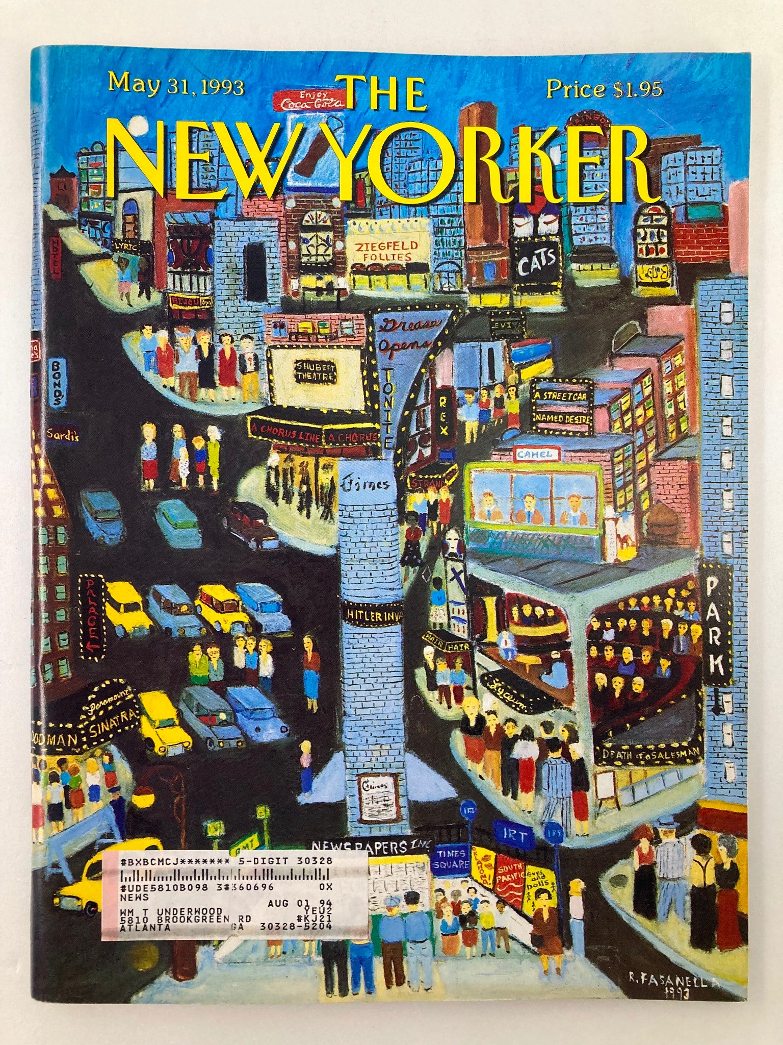 The New Yorker Full Magazine May 31 1993 The Town by R. Fasanella