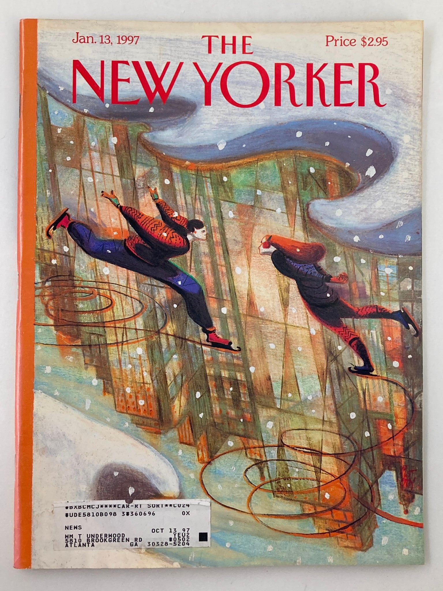 The New Yorker Full Magazine January 13 1997 City Skaye by Lorenzo Mattotti