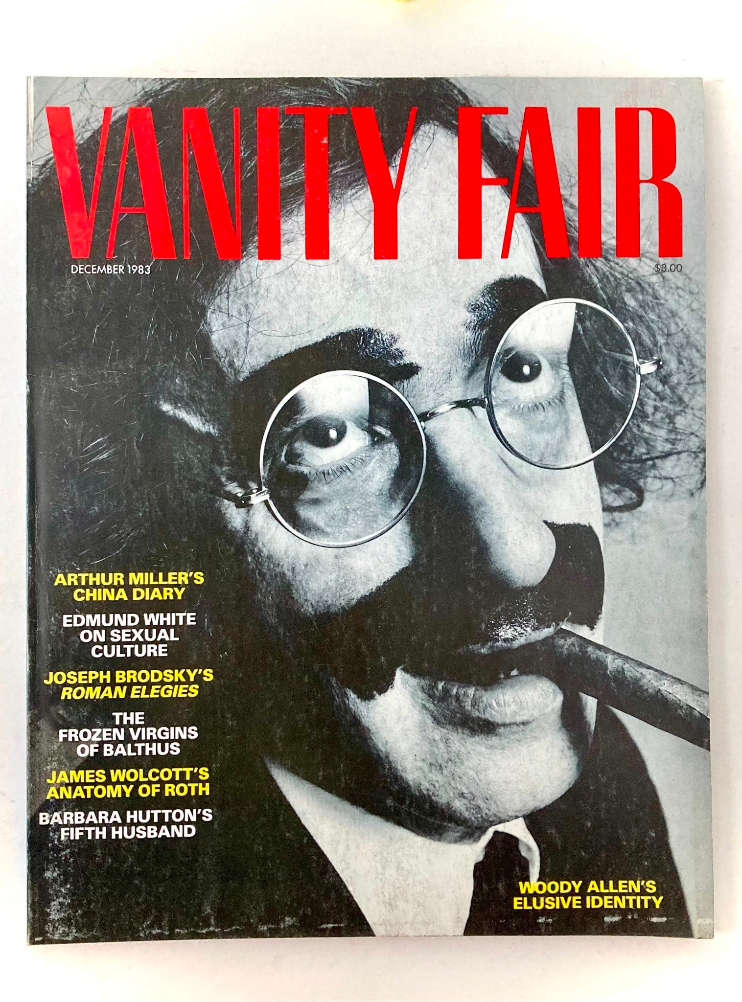 VTG Vanity Fair Magazine December 1983 Woody Allen's Elusive Identity No Label