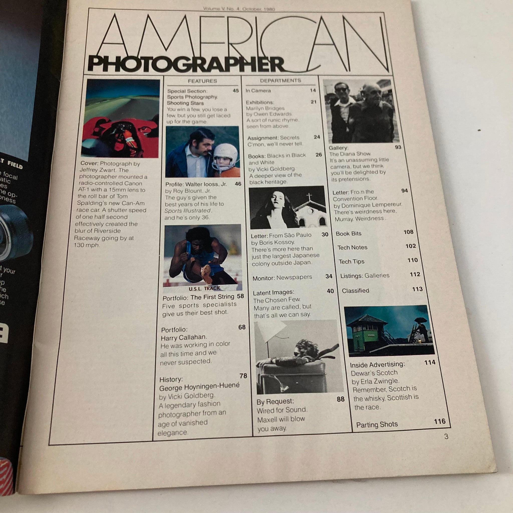 American Photographer Magazine October 1980 Tom Spalding's Can-Am Race Car