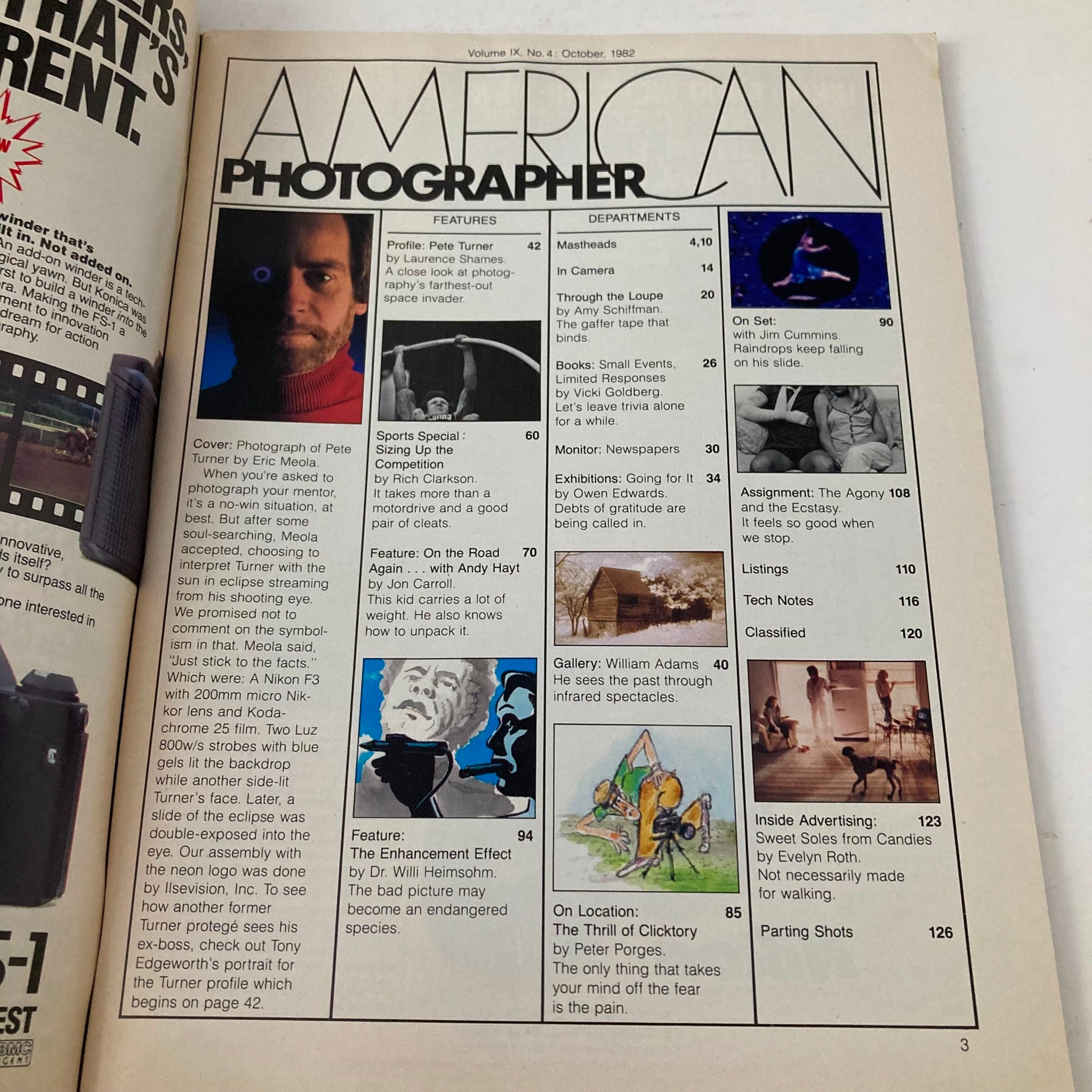 American Photographer Magazine October 1982 Photograph of Pete Turner No Label