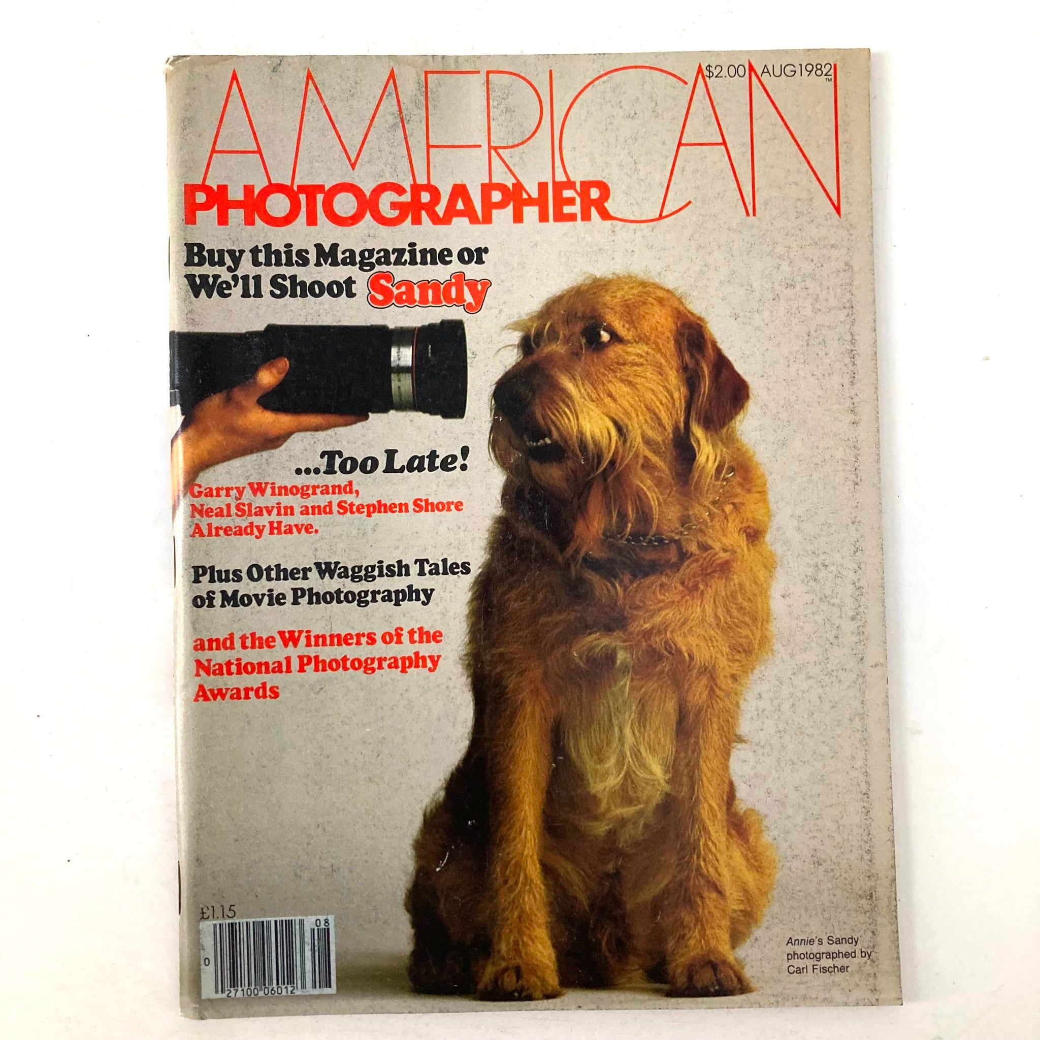 American Photographer Magazine August 1982 Annie's Sandy Cover No Label