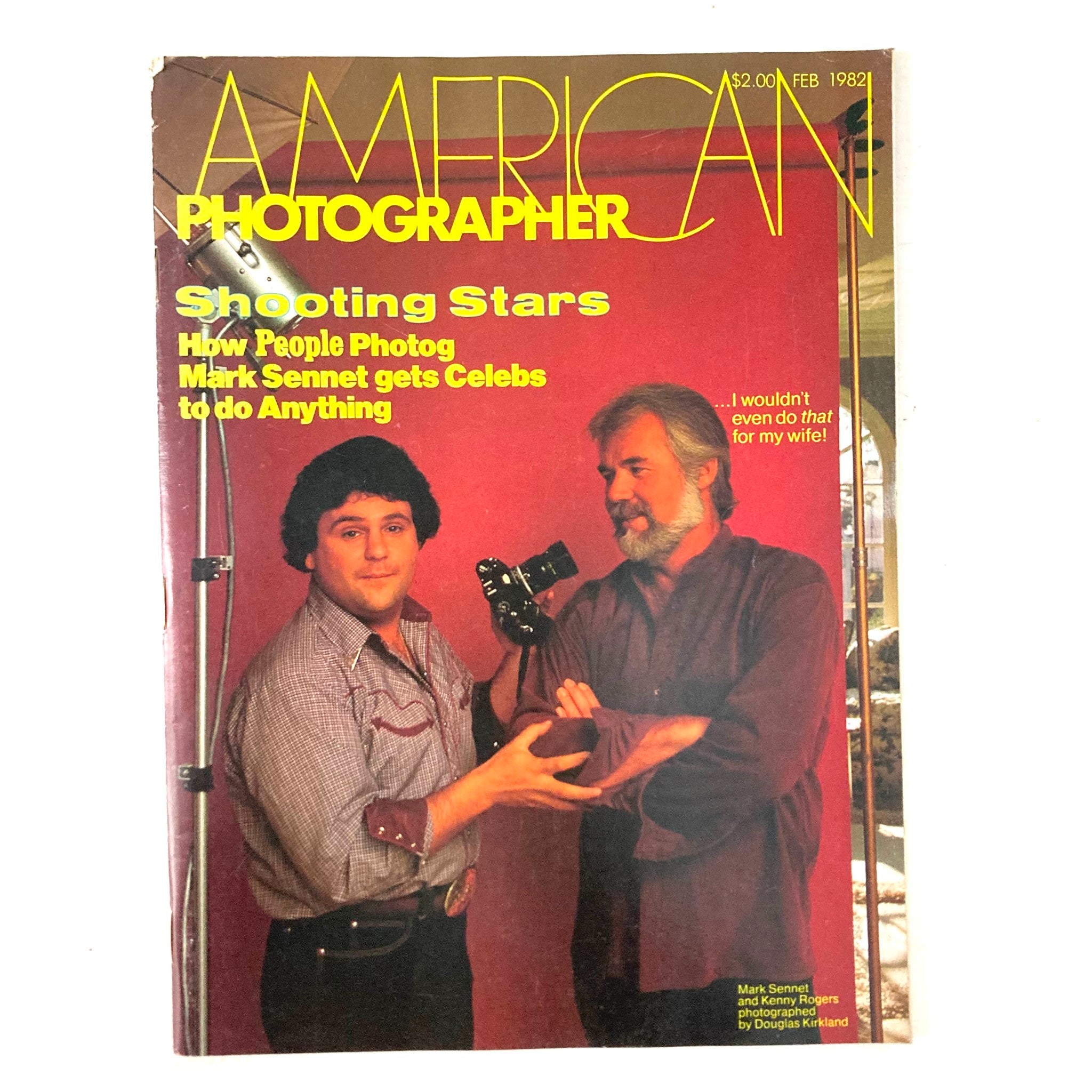 American Photographer Magazine February 1982 Mark Sennet & Kenny Rogers No Label