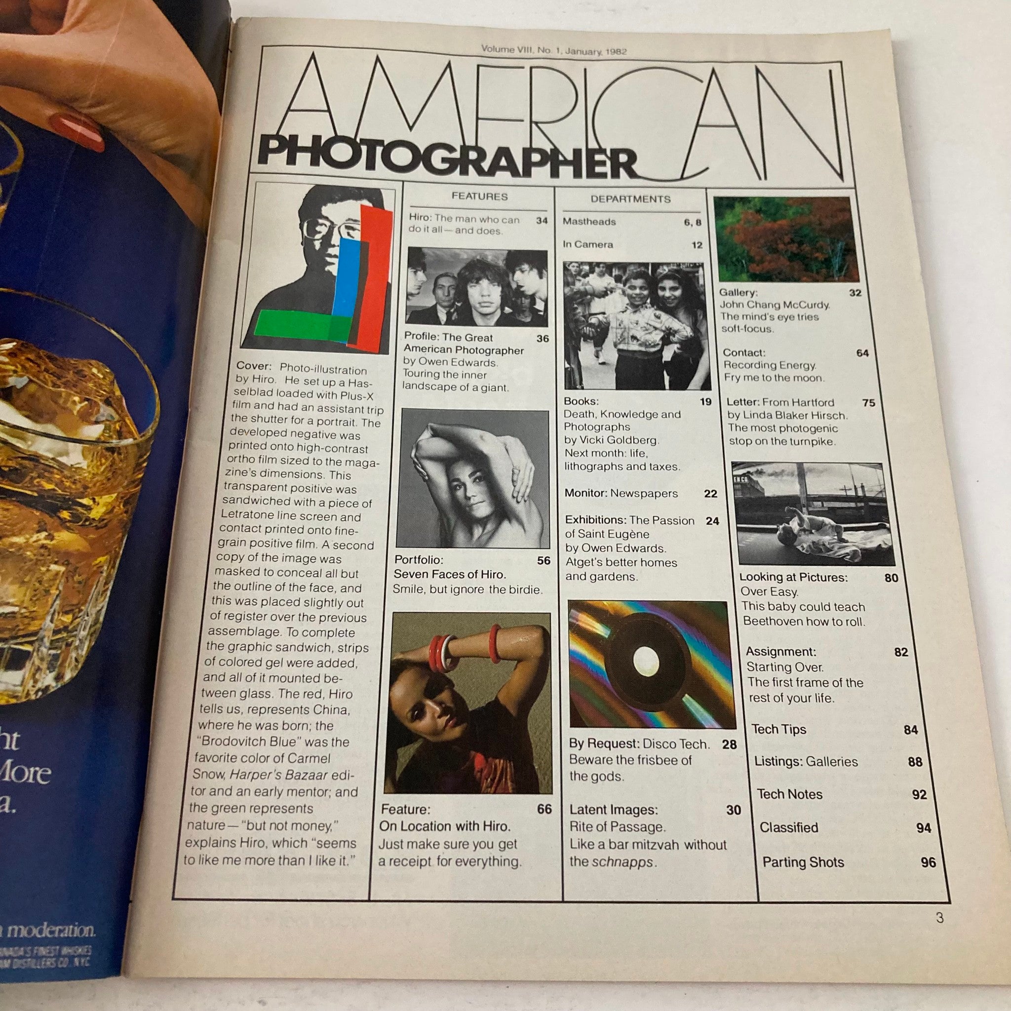 American Photographer Magazine January 1982 Photo-Illustration by Hiro