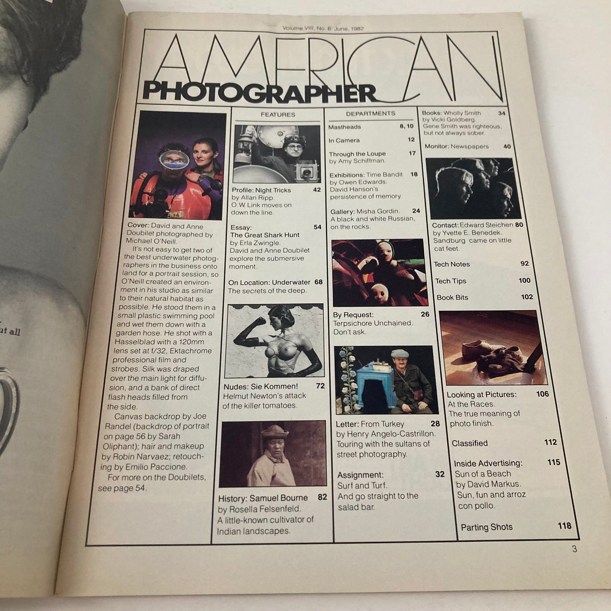 American Photographer Magazine June 1982 David & Anne Doubilet No Label