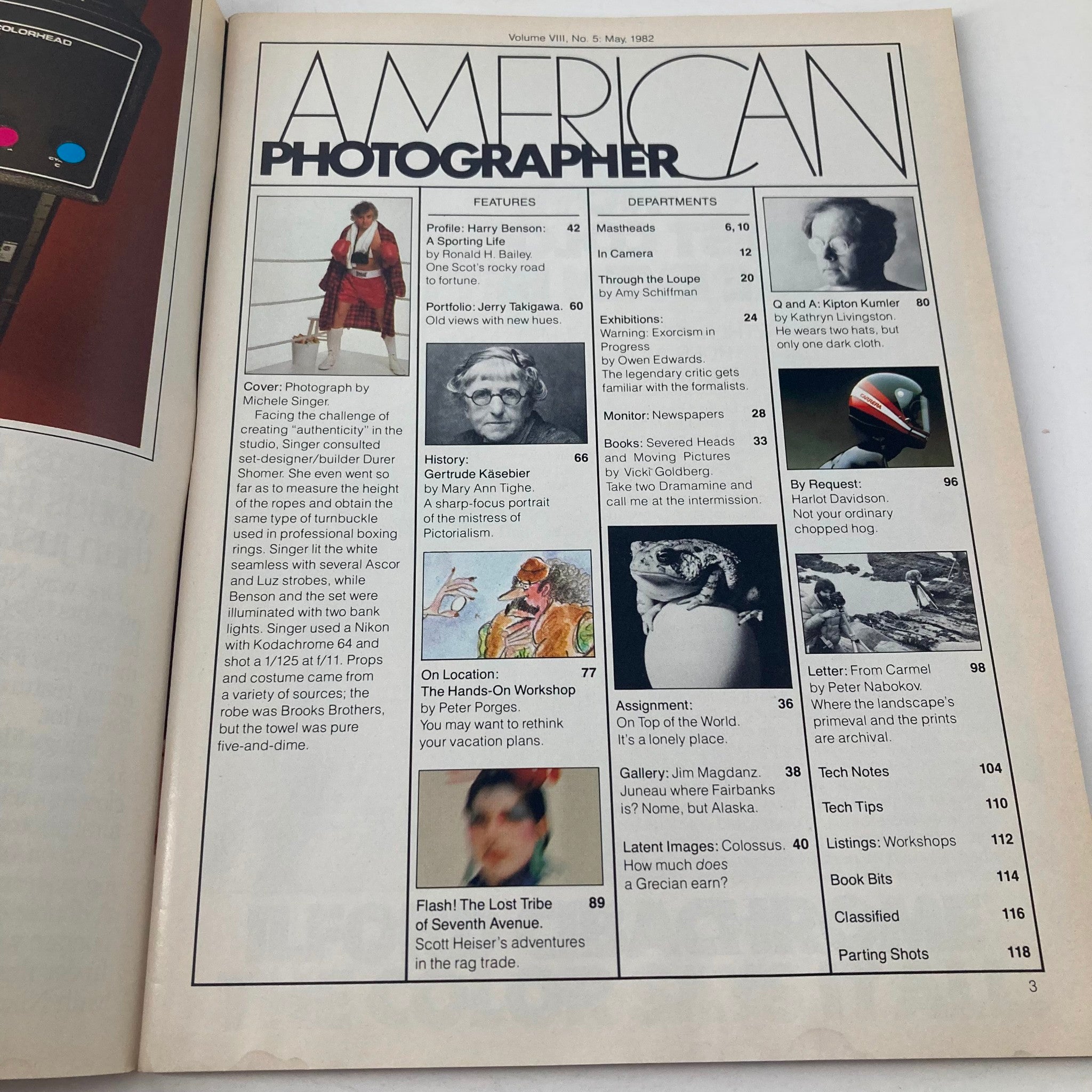 American Photographer Magazine May 1982 Professional Boxing Rings No Label