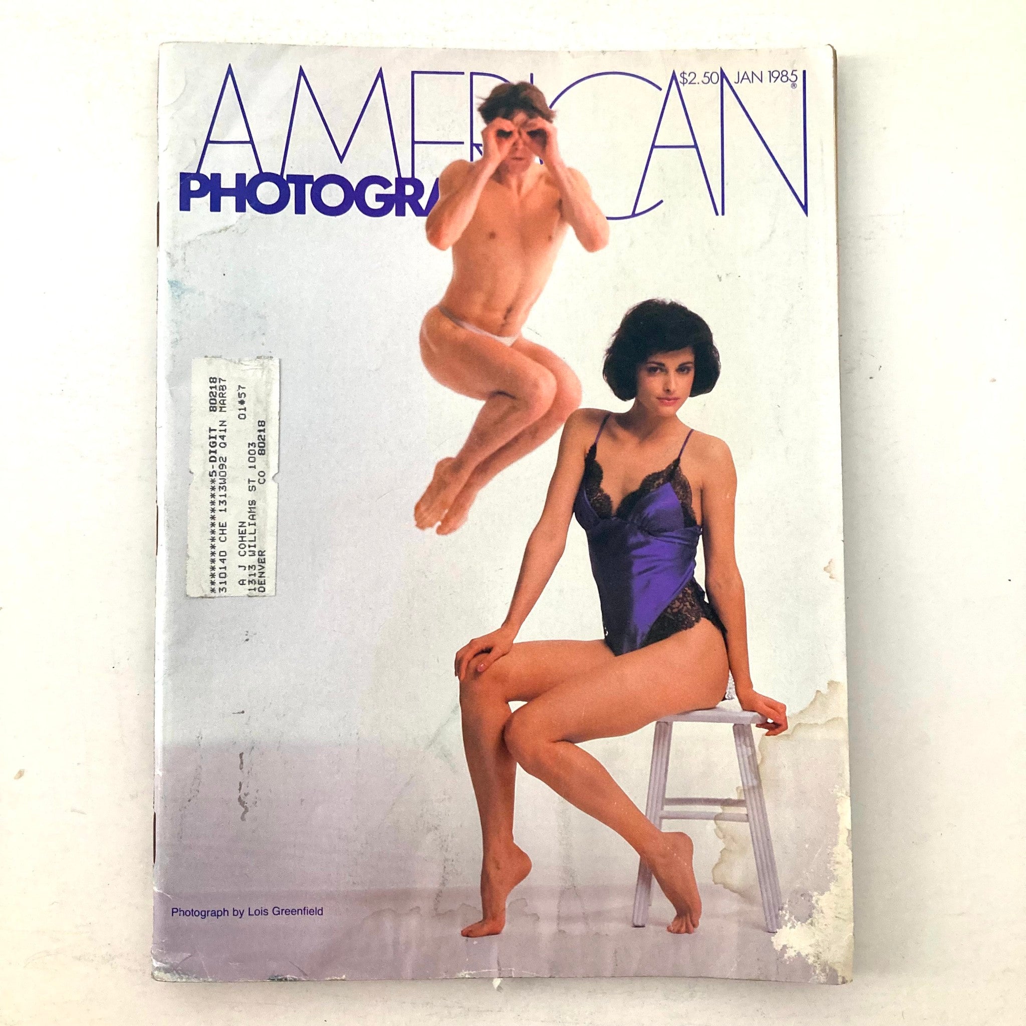 American Photographer Magazine January 1985 Dave Parsons and Andi Photograph