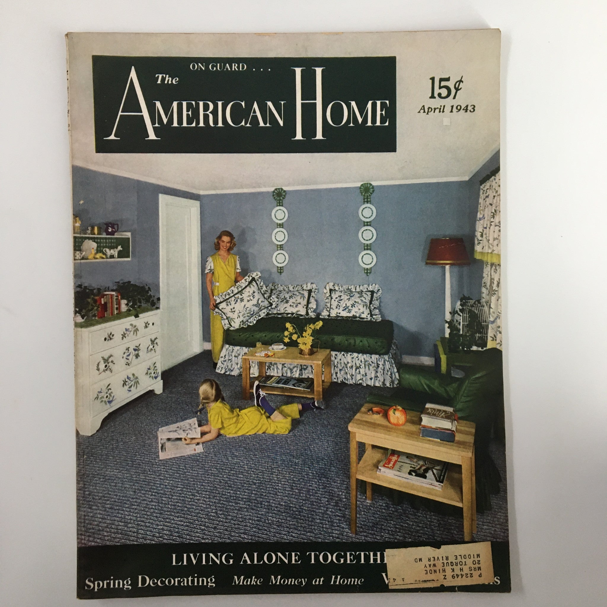 VTG The American Home Magazine April 1943 Homework Bluebirds for Happiness