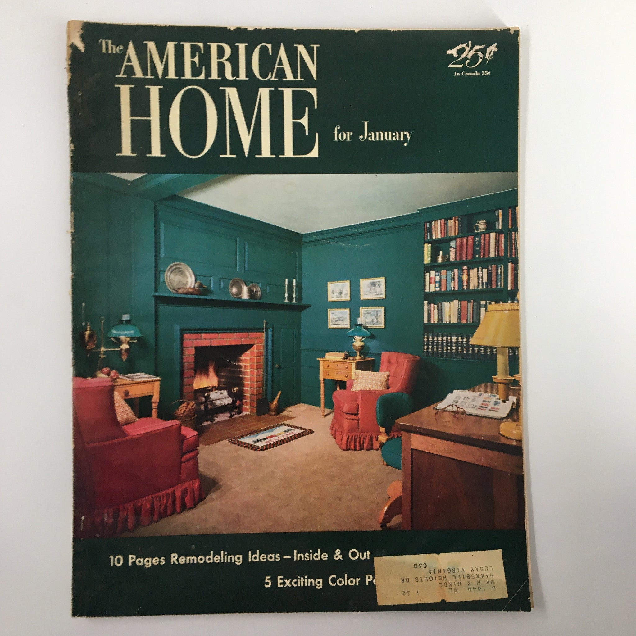 VTG The American Home Magazine January 1952 How To Paint with a Spray Gun