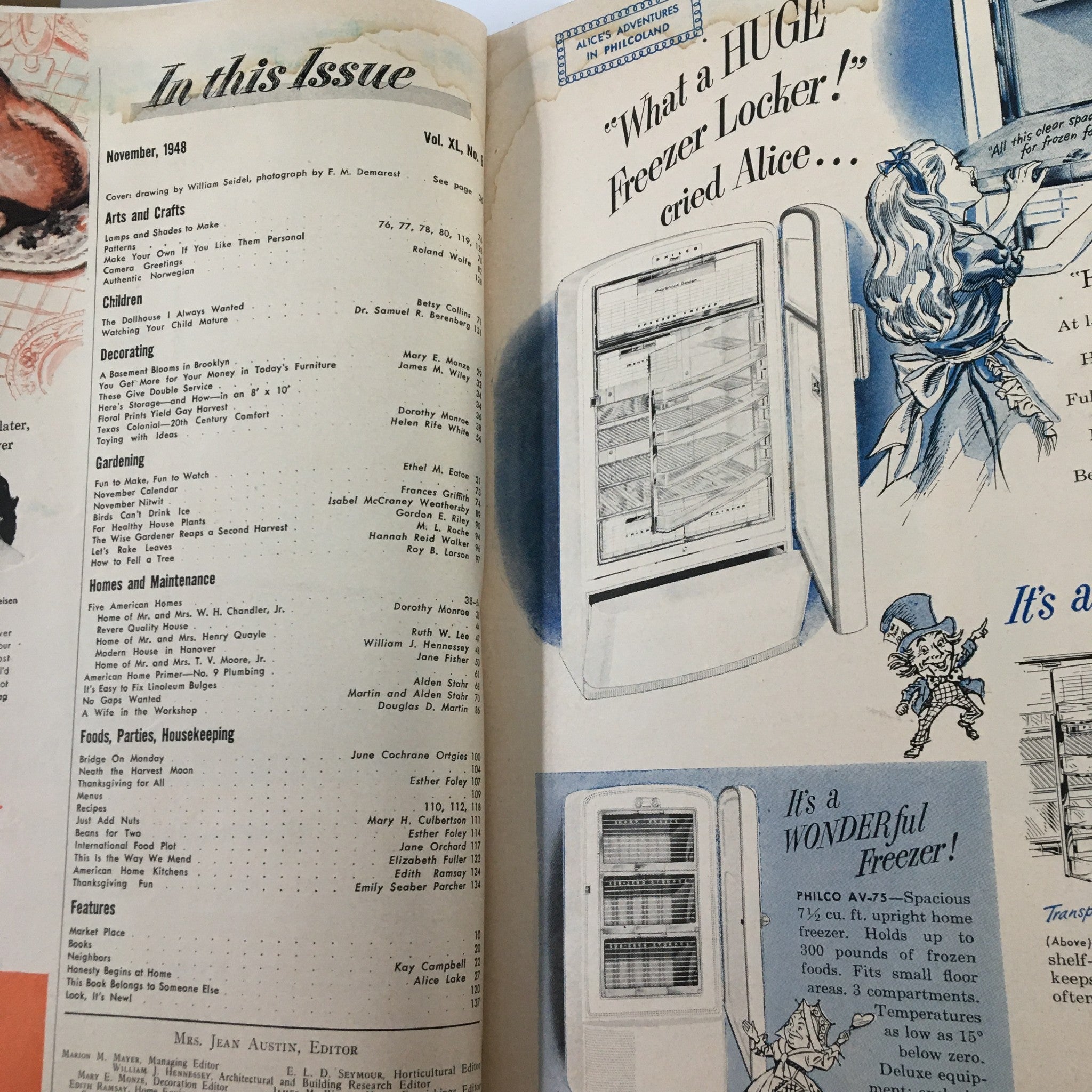 VTG The American Home Magazine November 1948 A Basement Blooms in Brooklyn