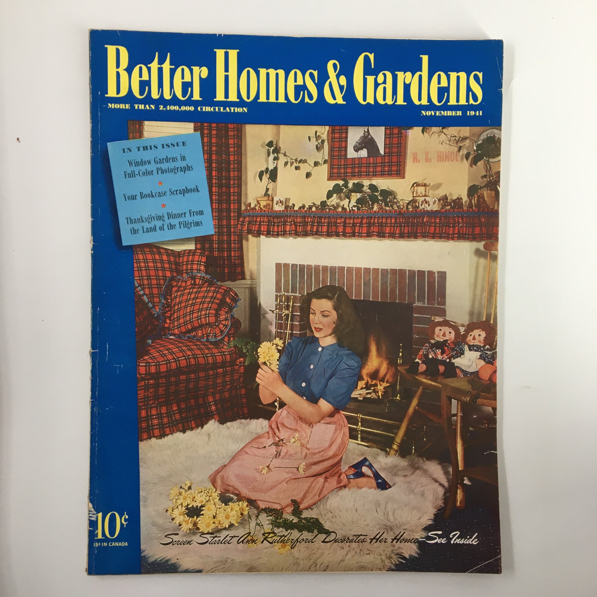 VTG Better Homes & Gardens Magazine November 1941 From The Land of Pilgrims