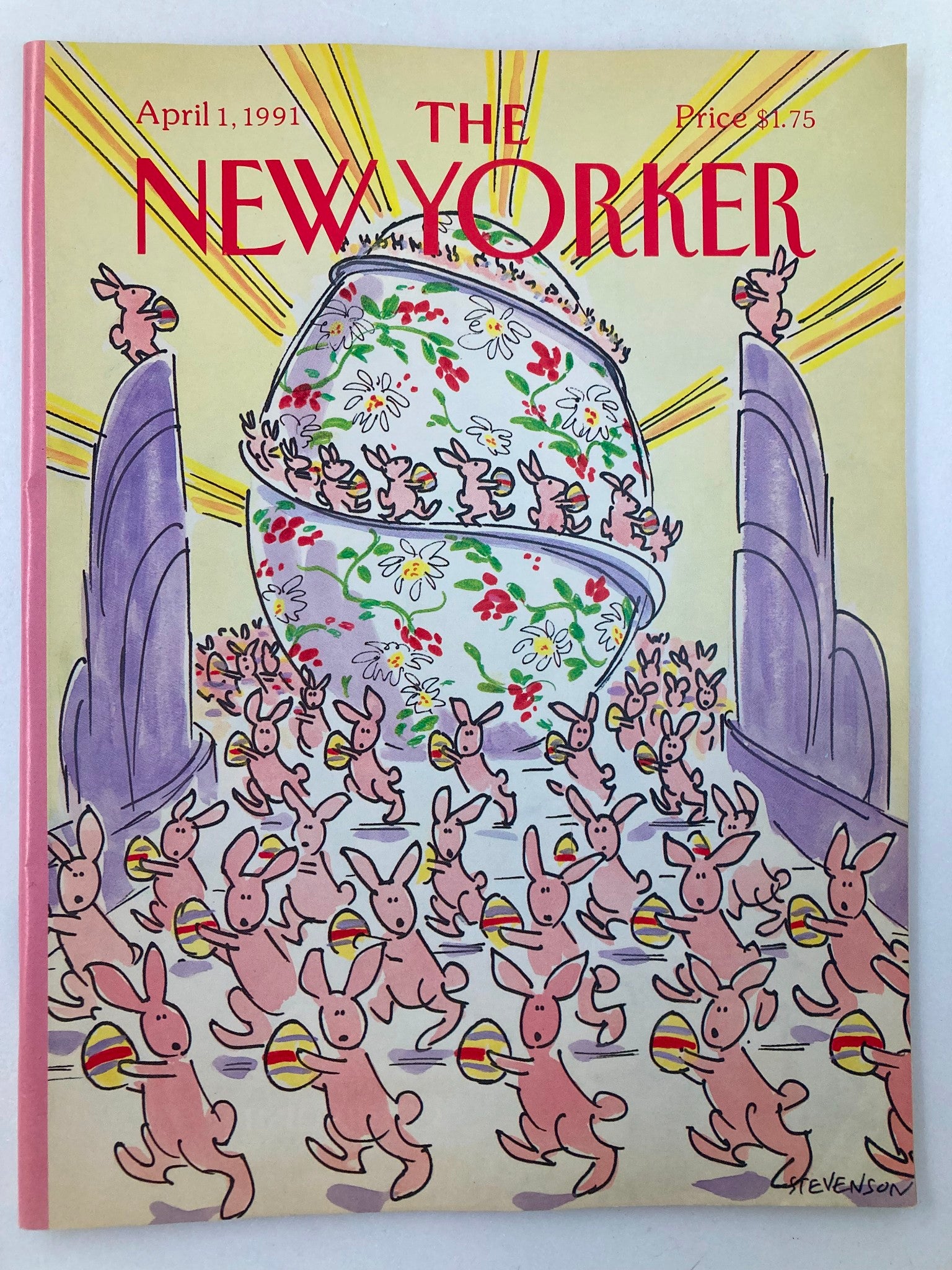 The New Yorker Full Magazine April 1 1991 Easter Egg James Stevenson VG No Label