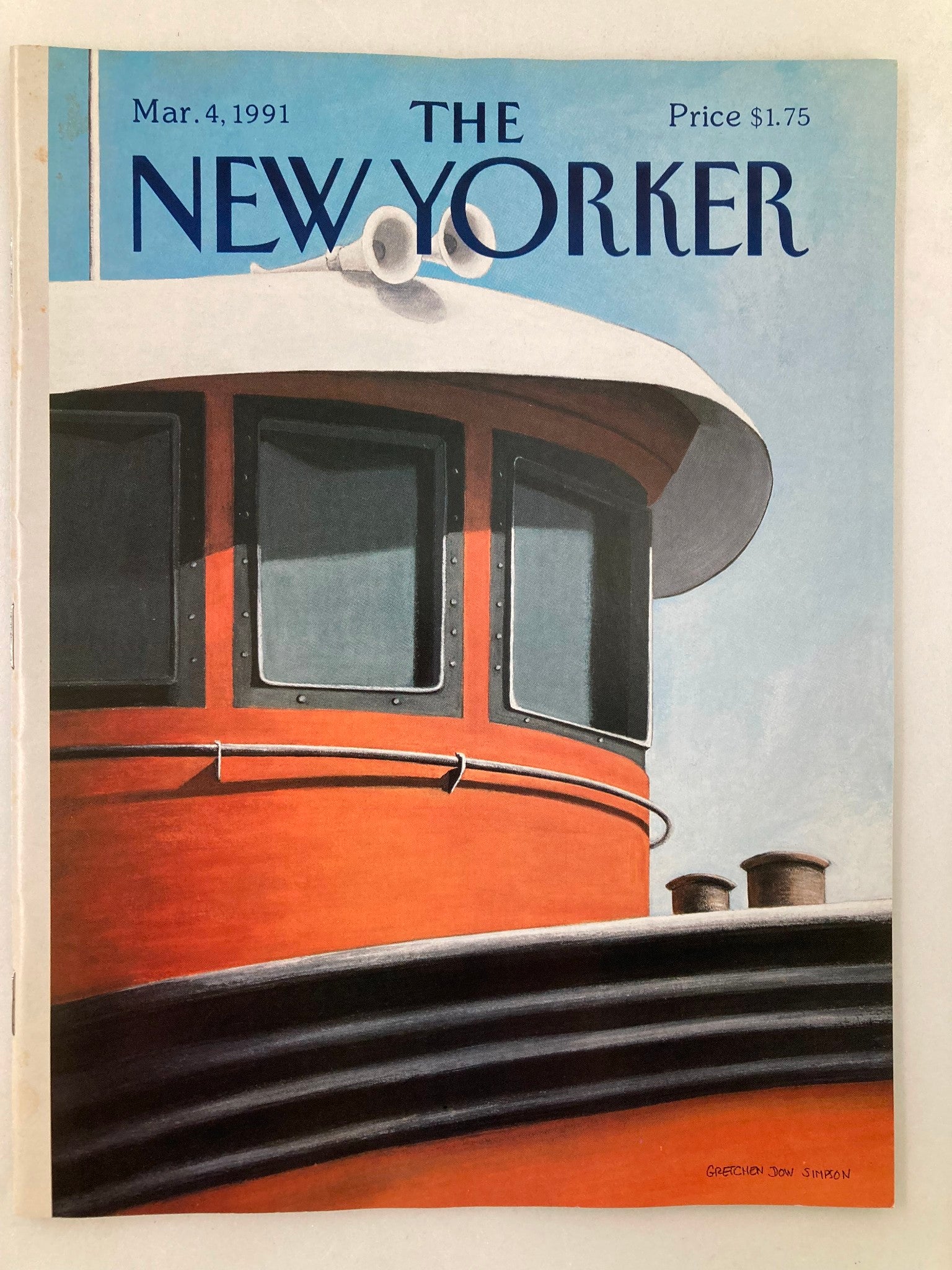 The New Yorker Full Magazine March 4 1991 Red Boat by Gretchen S. VG No Label