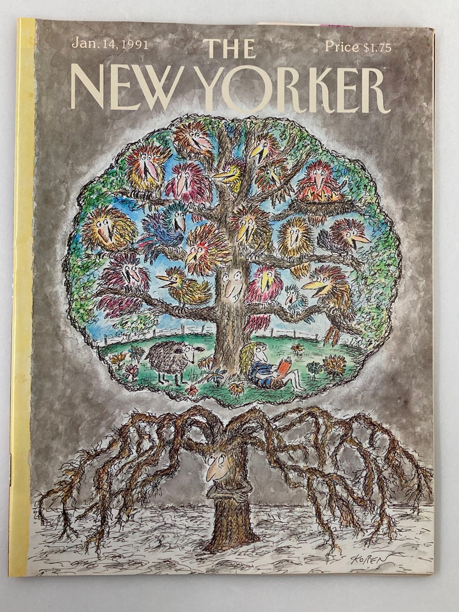 The New Yorker Full Magazine January 14 1991 Dream Tree by E. Koren VG No Label