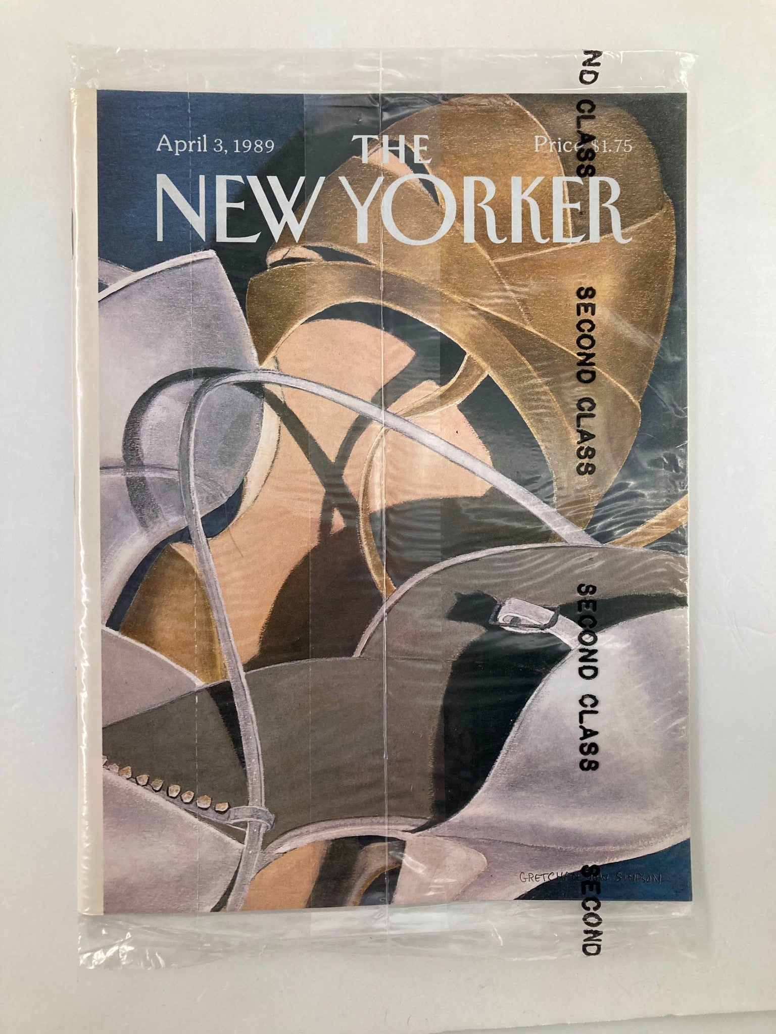 The New Yorker Full Magazine April 3 1989 Gold & Silver VG Sealed No Label