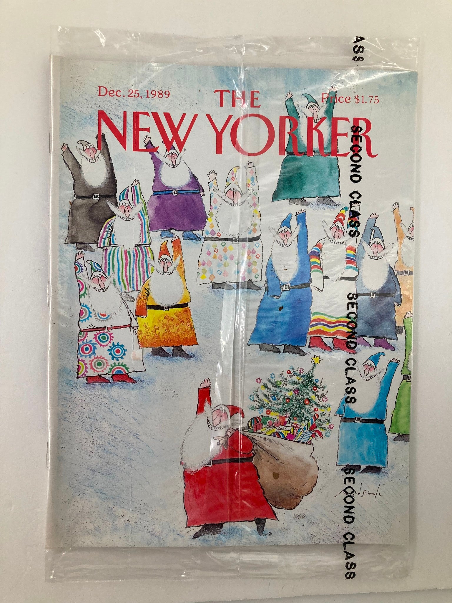 The New Yorker Full Magazine December 25 1989 Santa R. Searle VG Sealed No Label