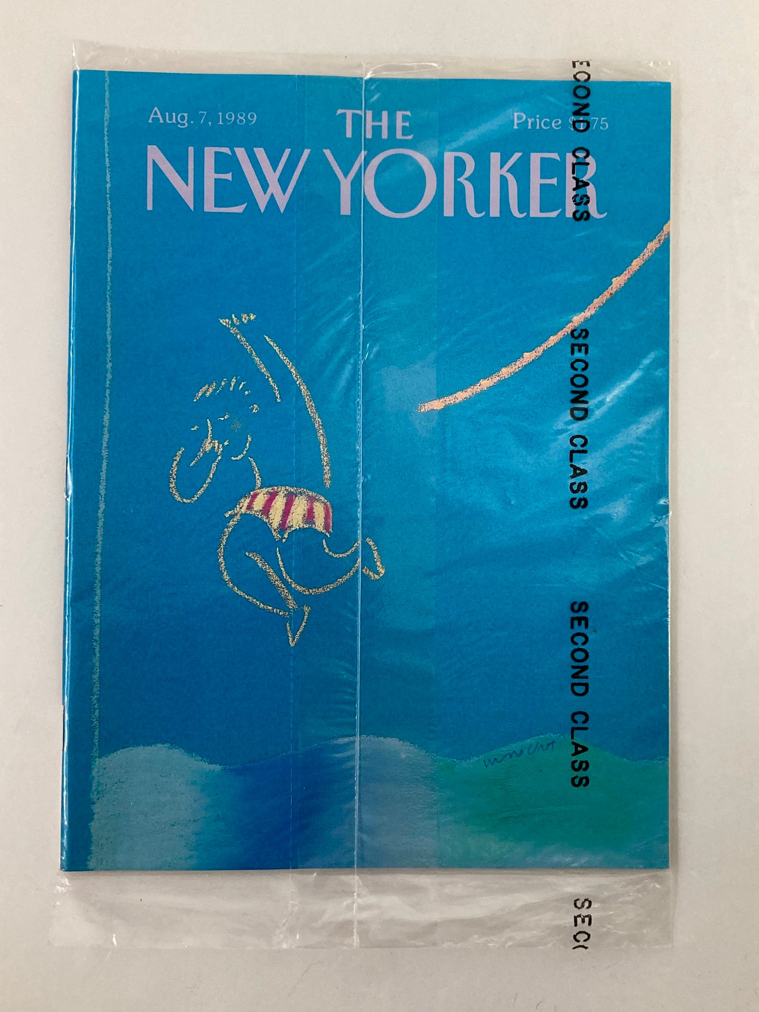 The New Yorker Full Magazine August 7 1989 Swimming Time VG Sealed No Label