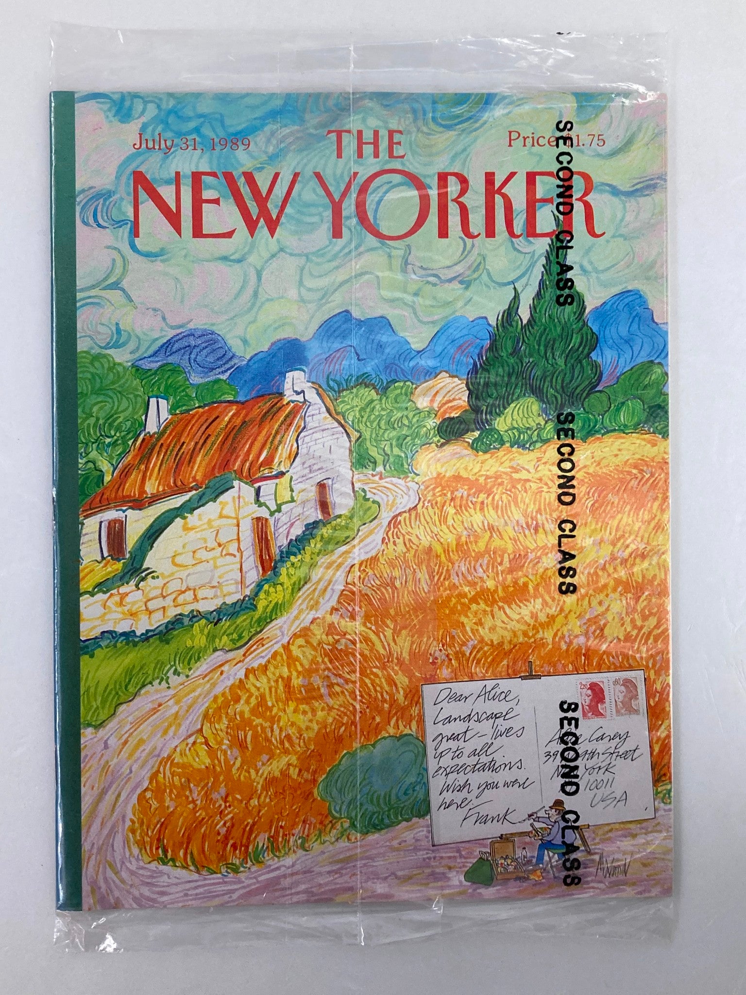 The New Yorker Full Magazine July 31 1989 Letter to Alice VG Sealed No Label