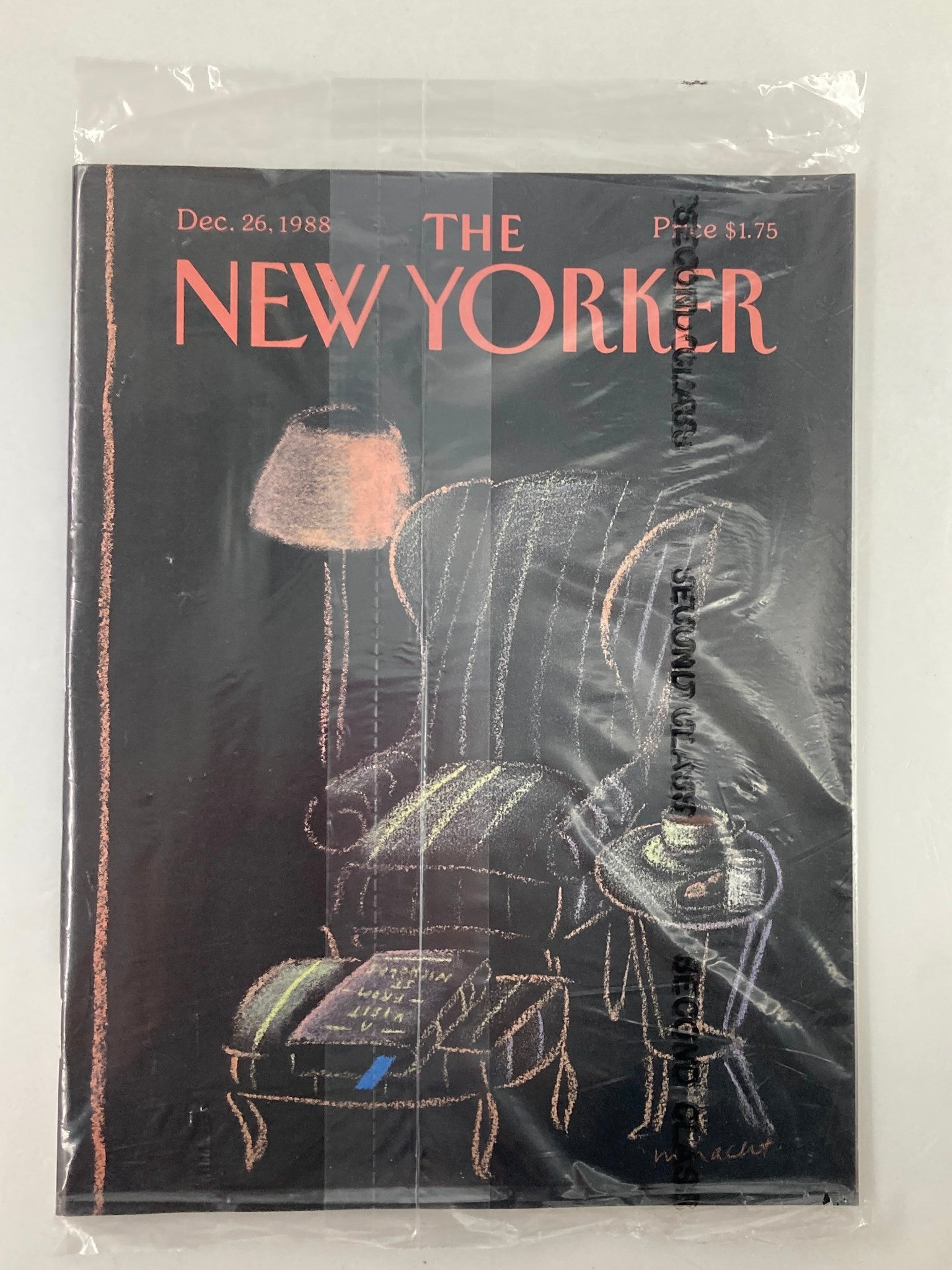 The New Yorker Full Magazine December 26 1988 Chair Set Nacht VG Sealed No Label