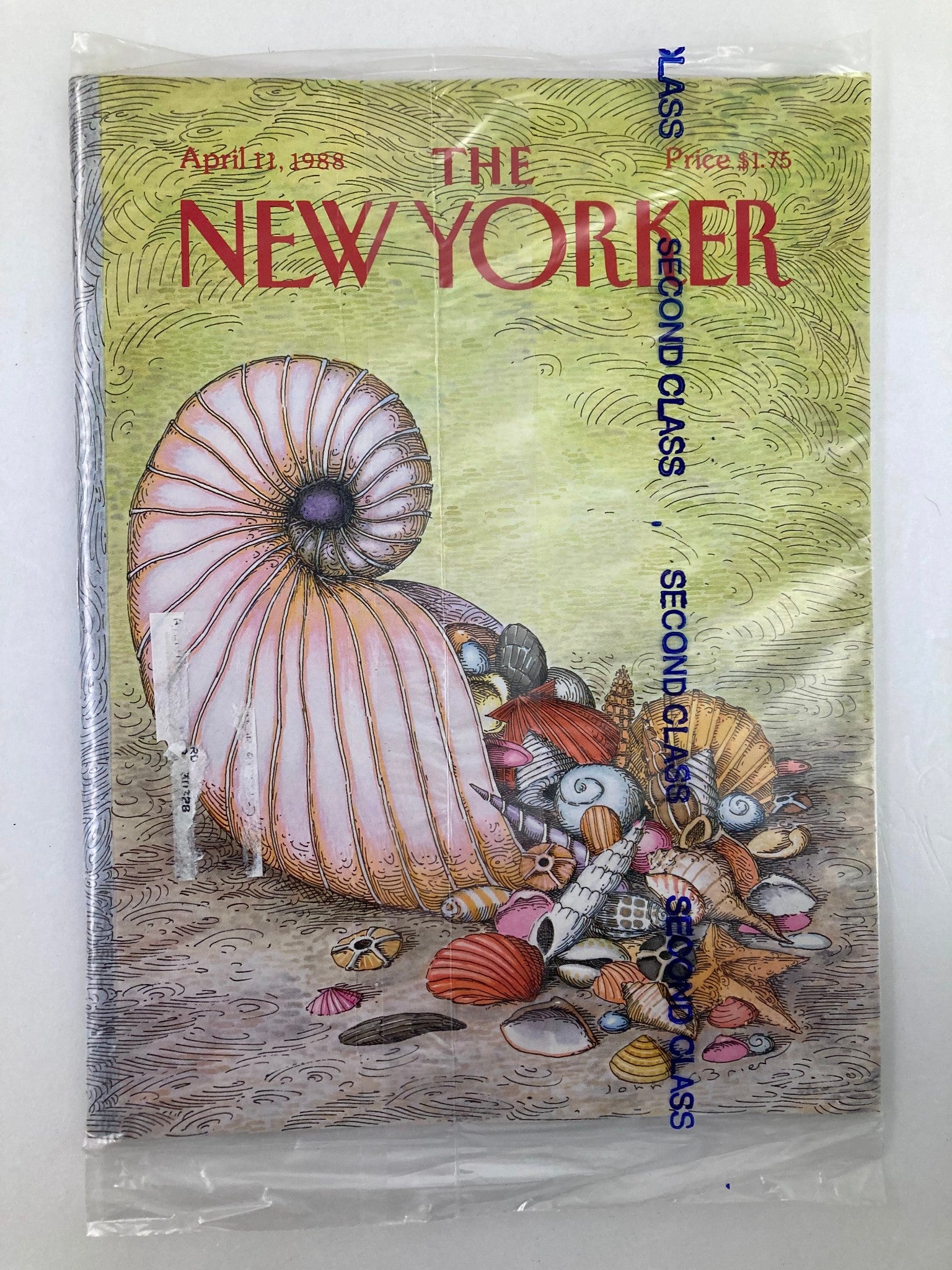 The New Yorker Full Magazine April 11 1988 Sea Shells by James Lardner VG Sealed