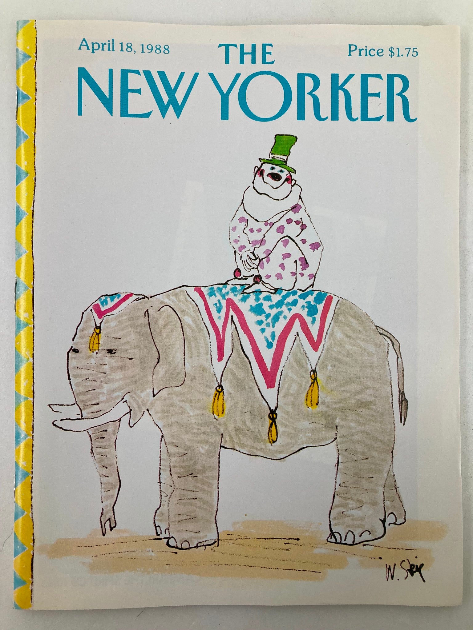 The New Yorker Full Magazine April 18 1988 Circus Show by William Steig No Label