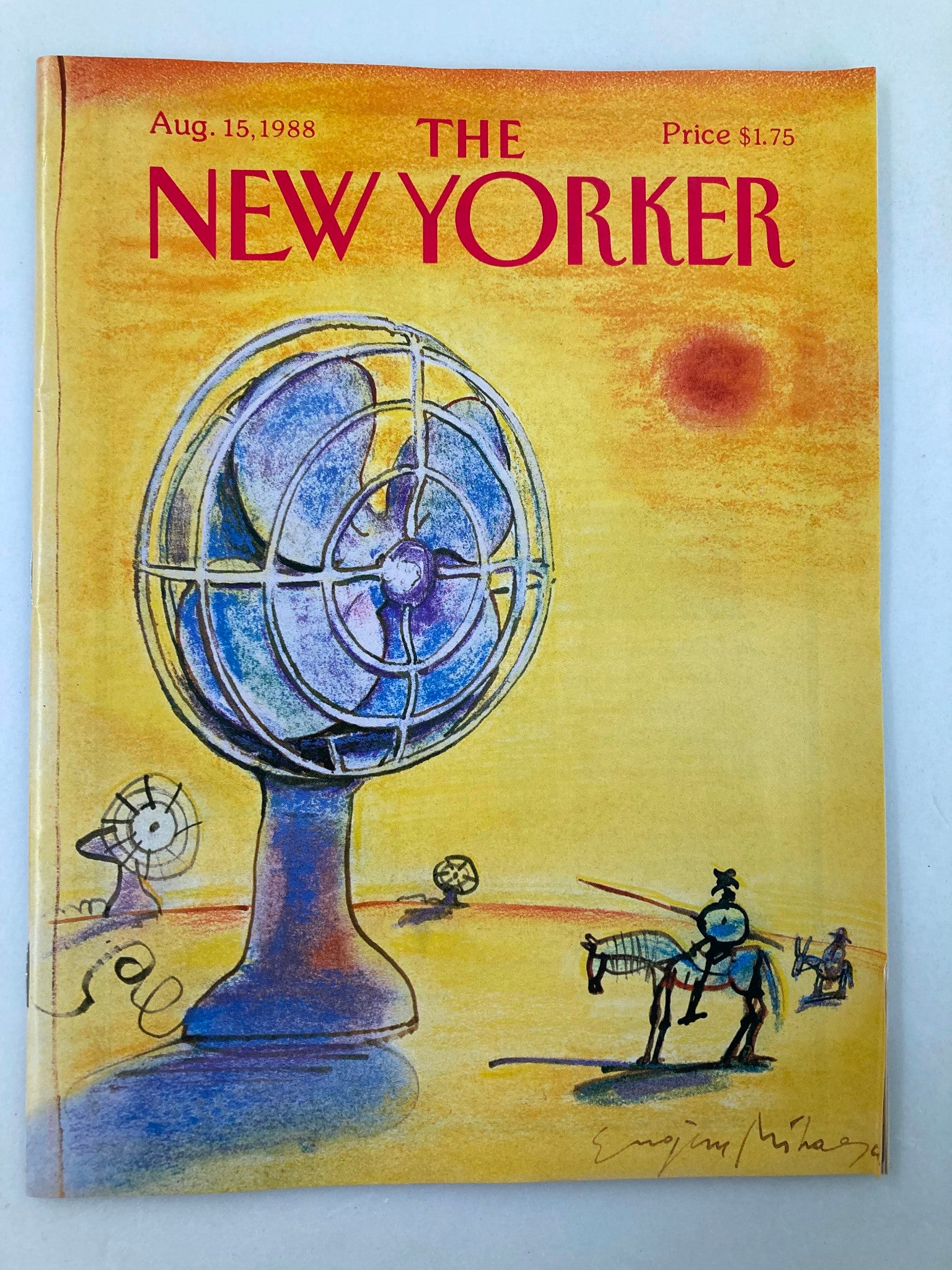 The New Yorker Full Magazine August 15 1988 Giant Fan by E. Mihaesco No Label