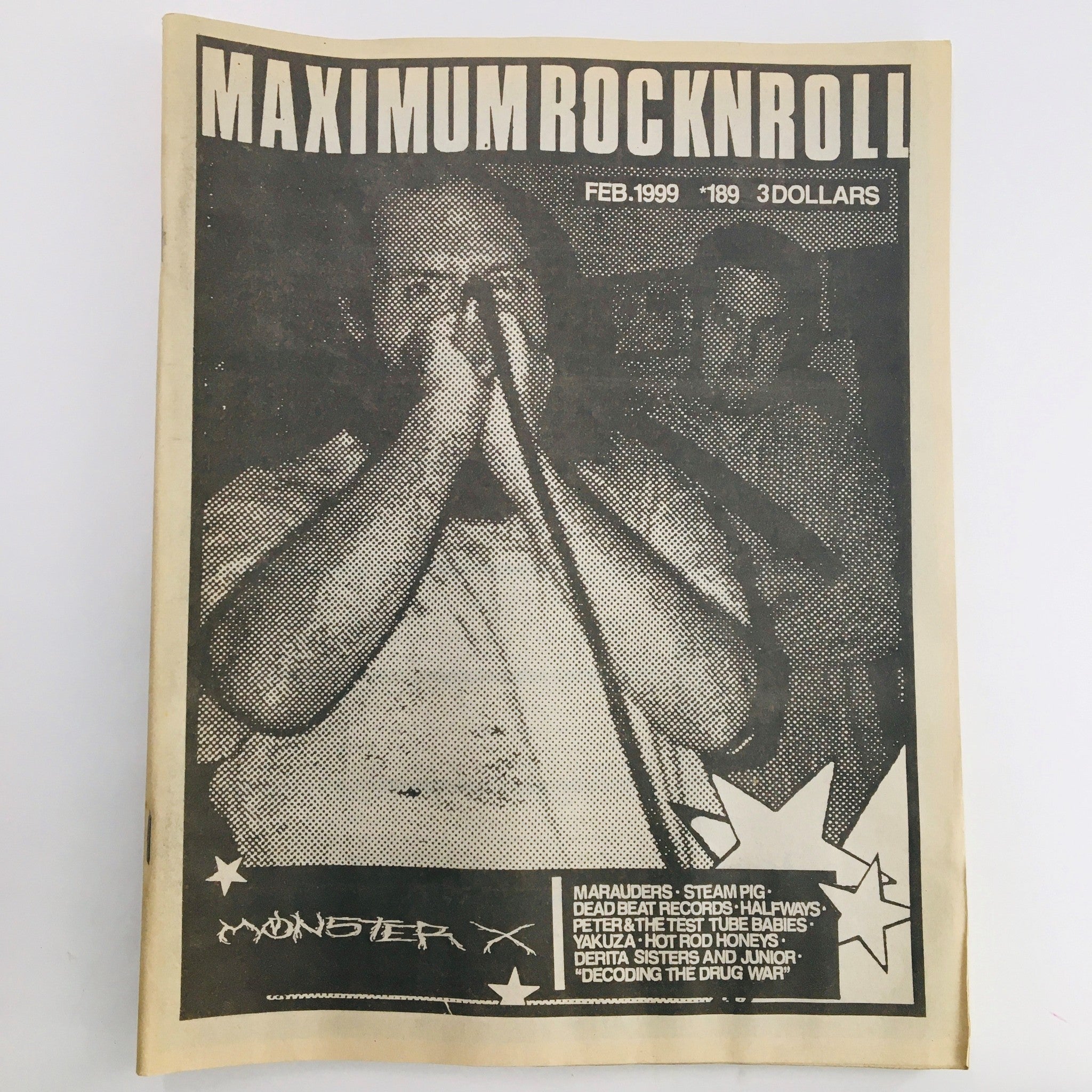 Maximum RocknRoll Magazine February 1999 #189 Monster X & Marauder, No Label