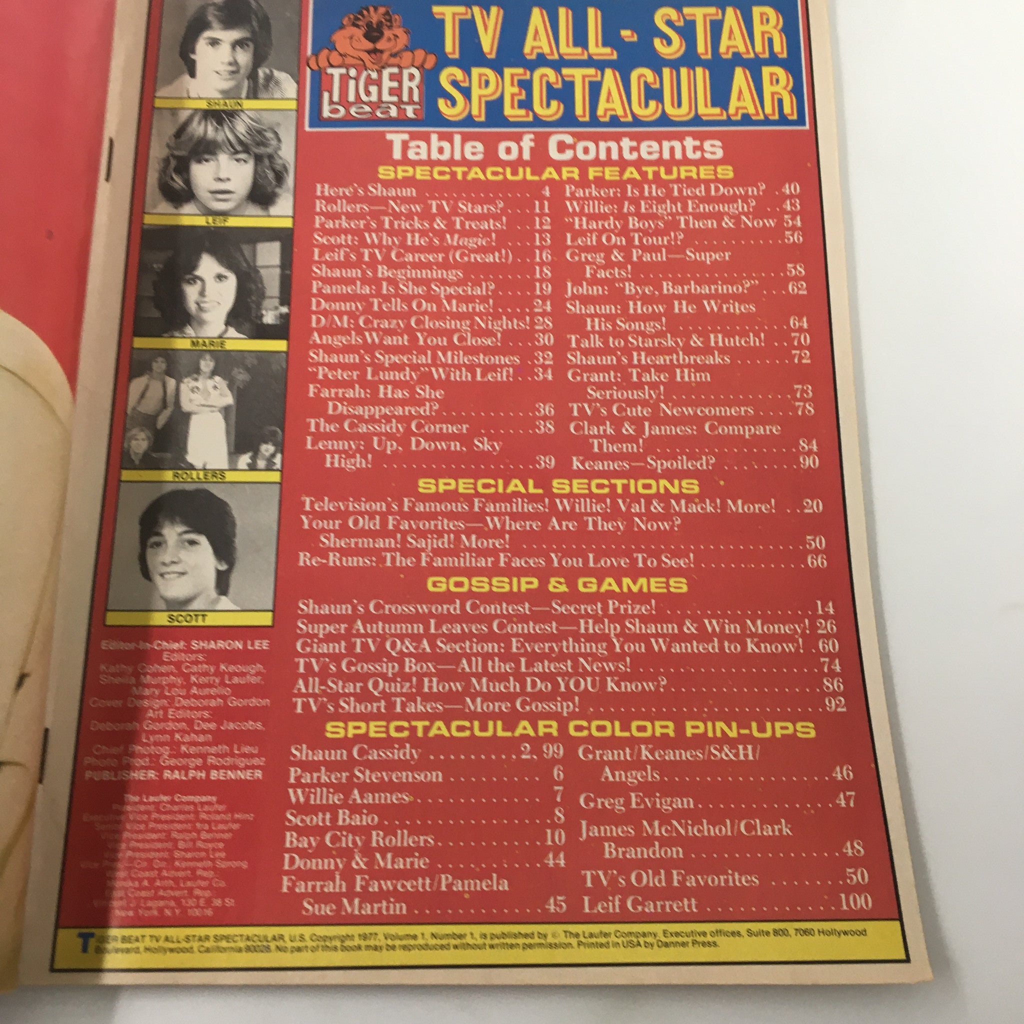 VTG TV All-Star Spectacular Magazine 1977 Shaun Cassidy & Parker Stevenson