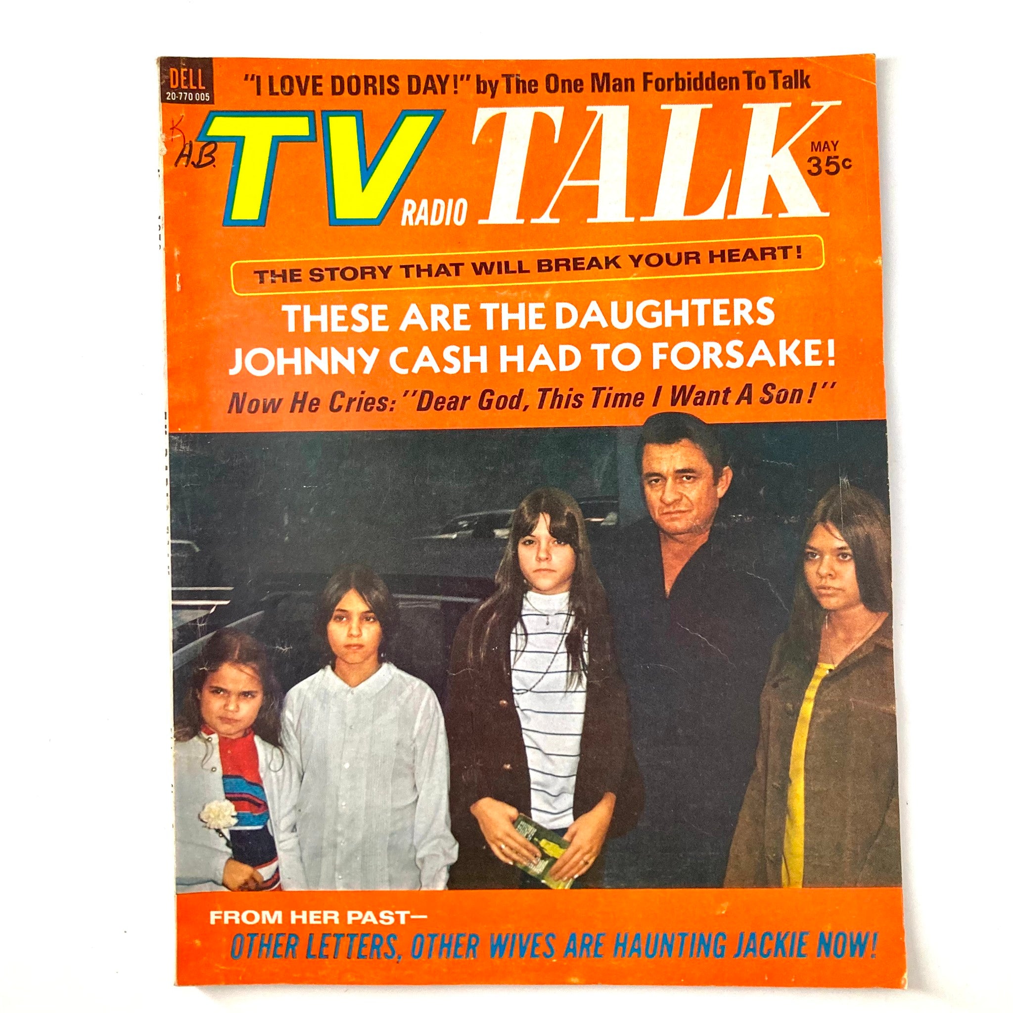 VTG TV Radio Talk Magazine May 1970 Johnny Cash and his Daughters No Label