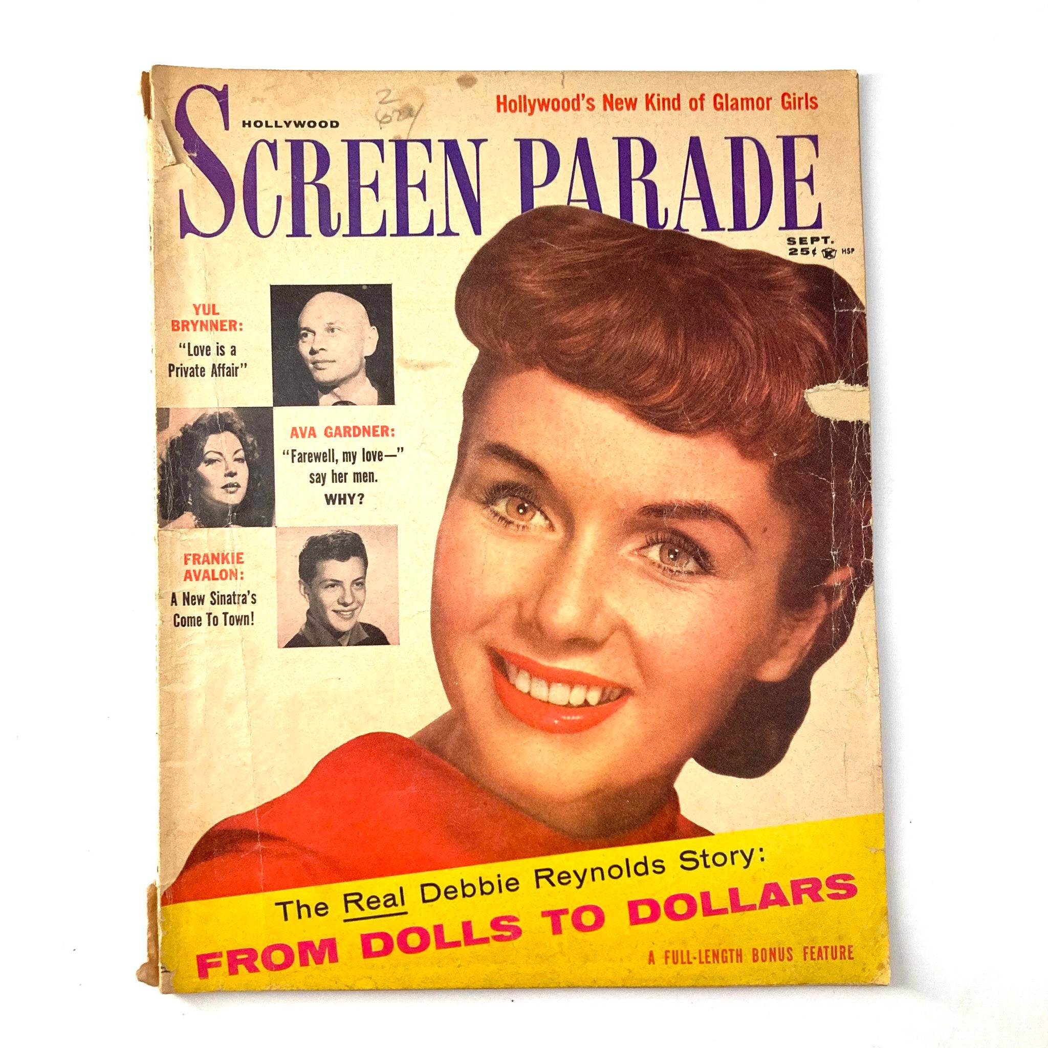 Hollywood Screen Parade Magazine September 1959 Debbie Reynolds GD Interior