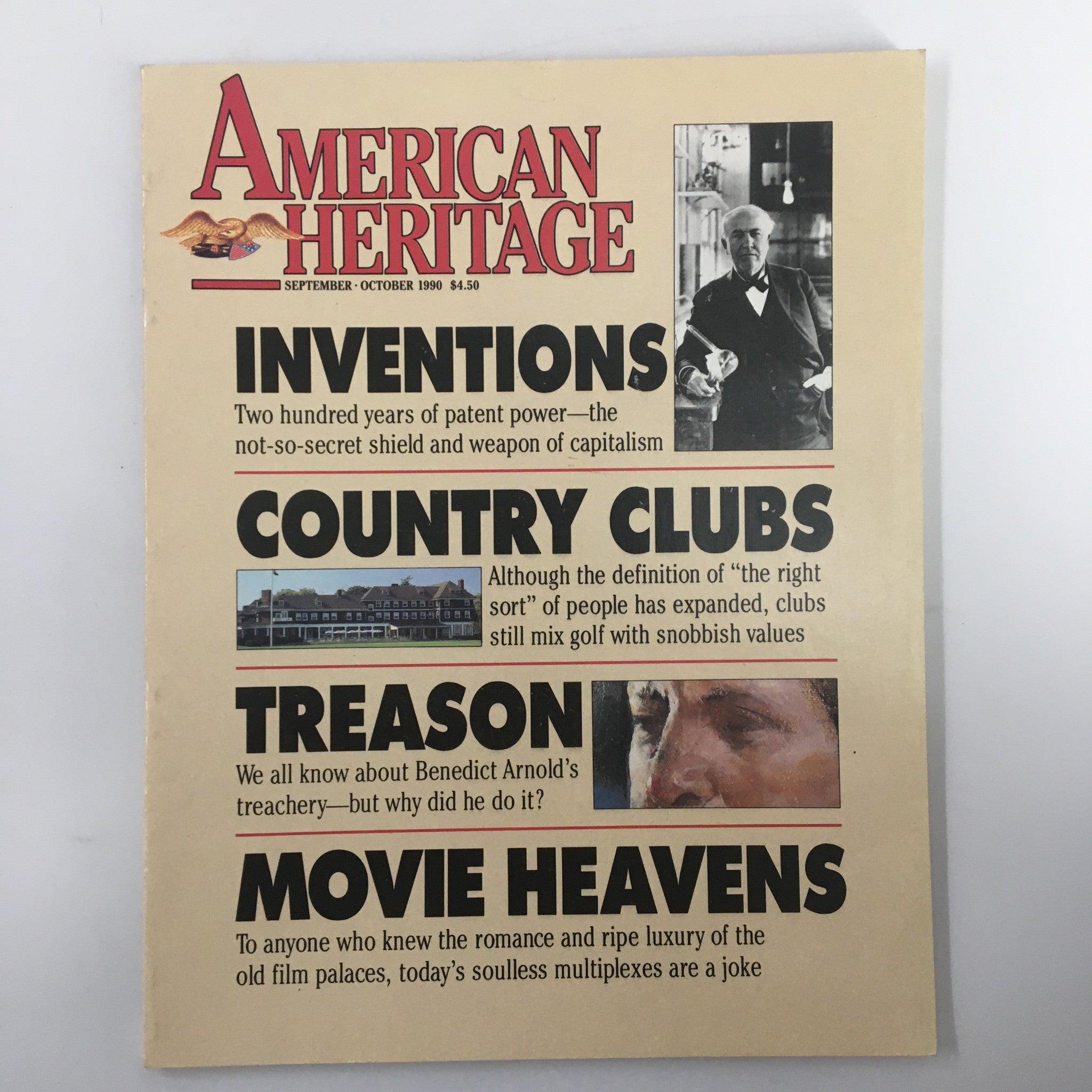 American Heritage Magazine September 1990 Inventions & Country Clubs No Label VG