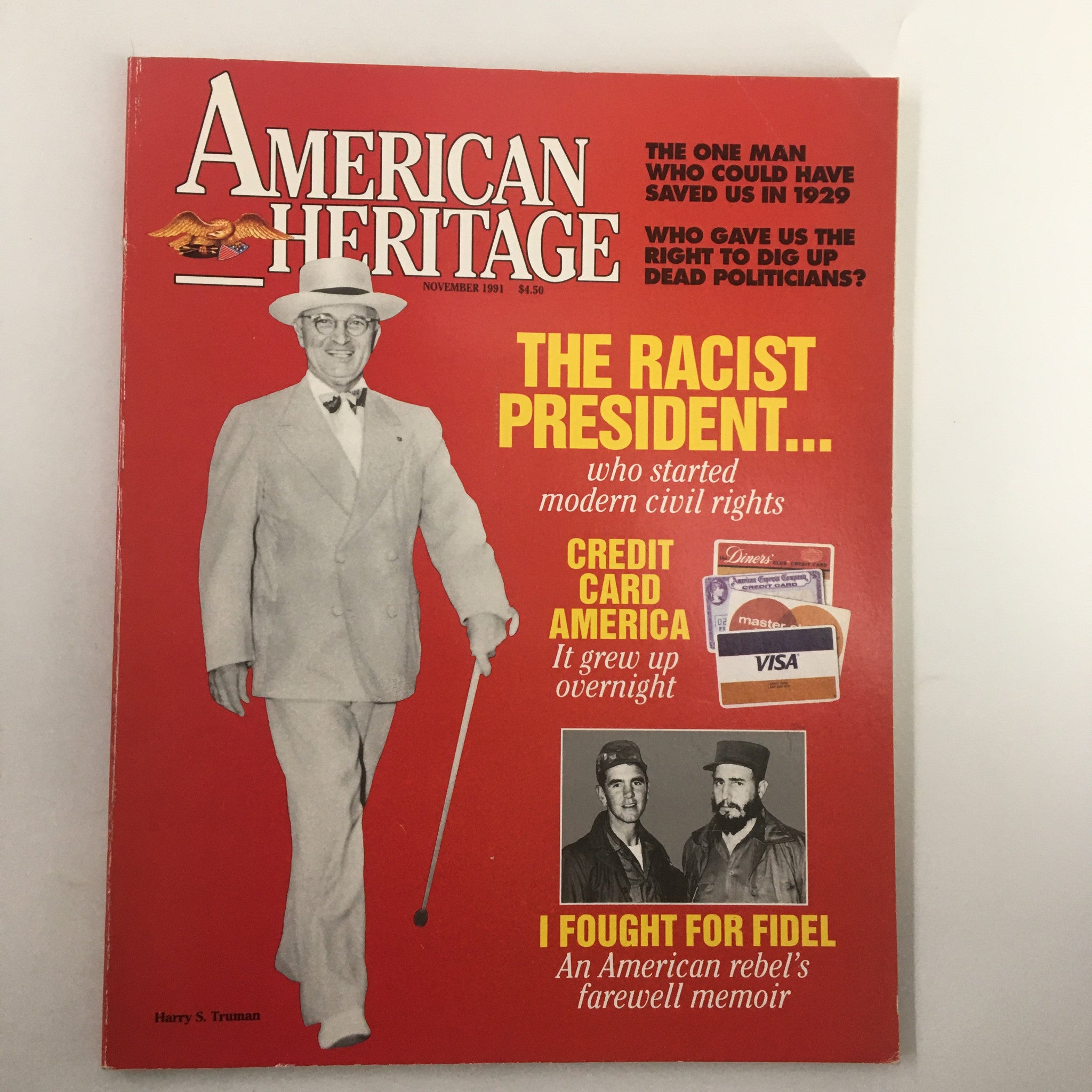 American Heritage Magazine November 1991 Harry Truman A Racist No Label VG