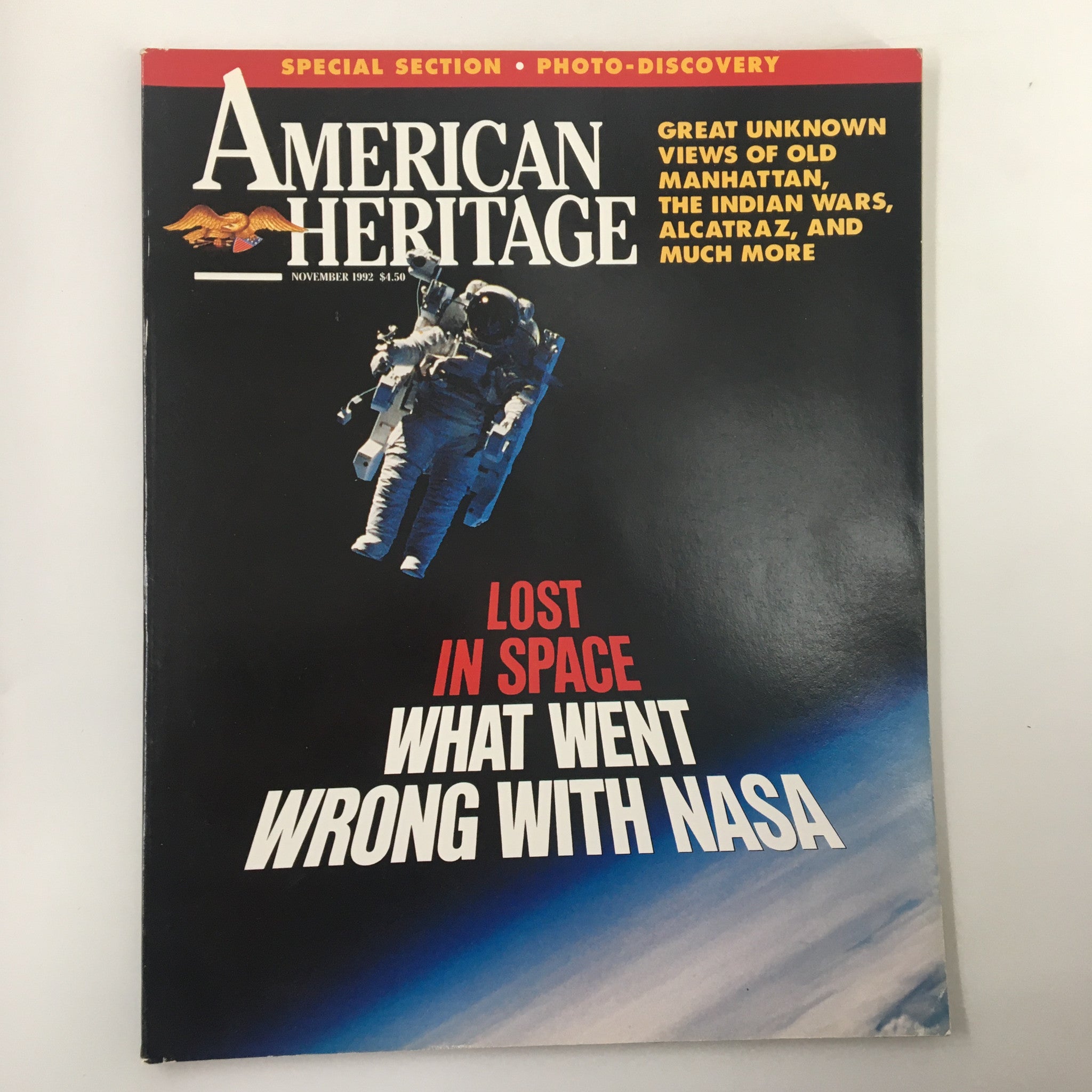 American Heritage Magazine November 1992 Lost in Space with NASA No Label VG