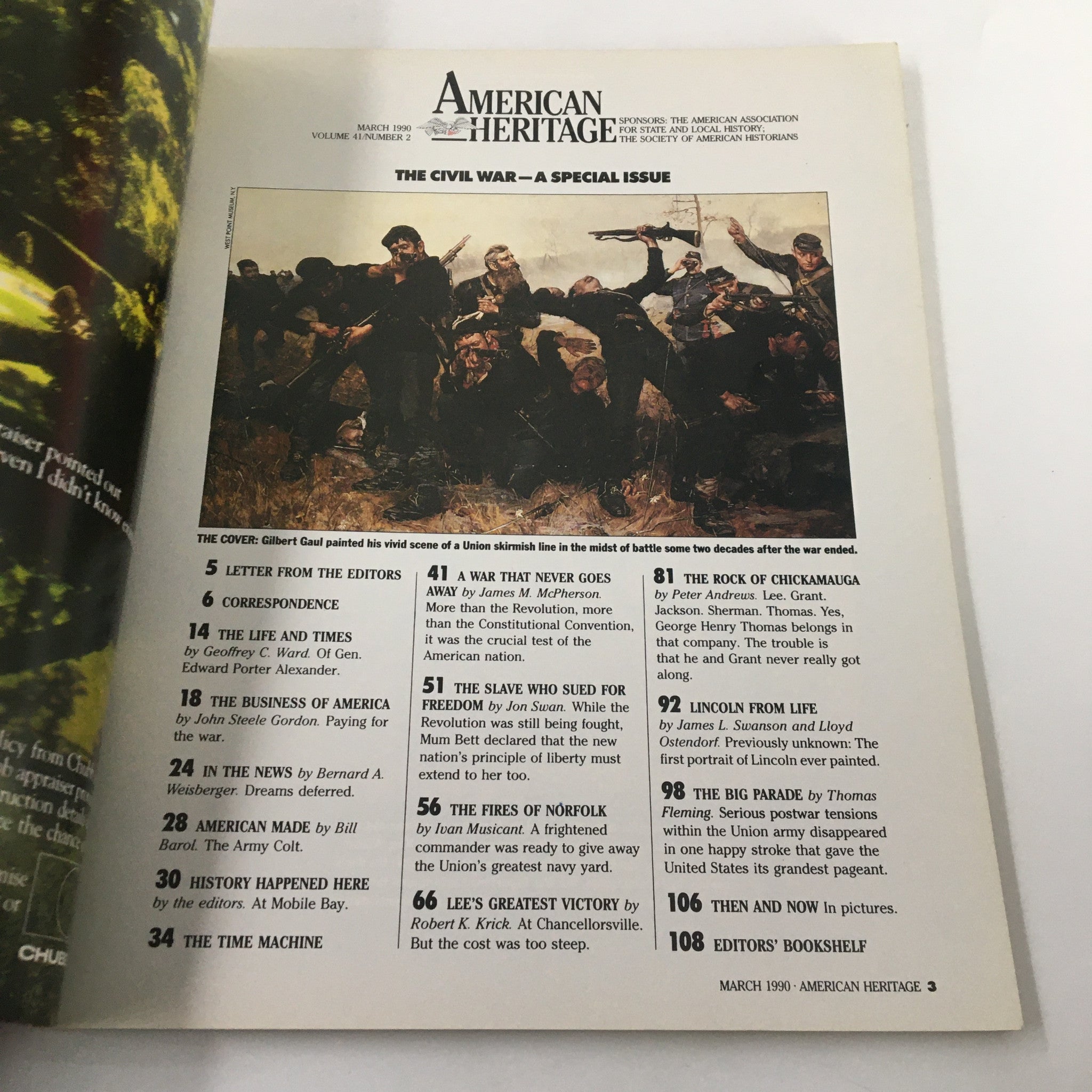 American Heritage Magazine March 1990 The Civil War Special Issue No Label VG