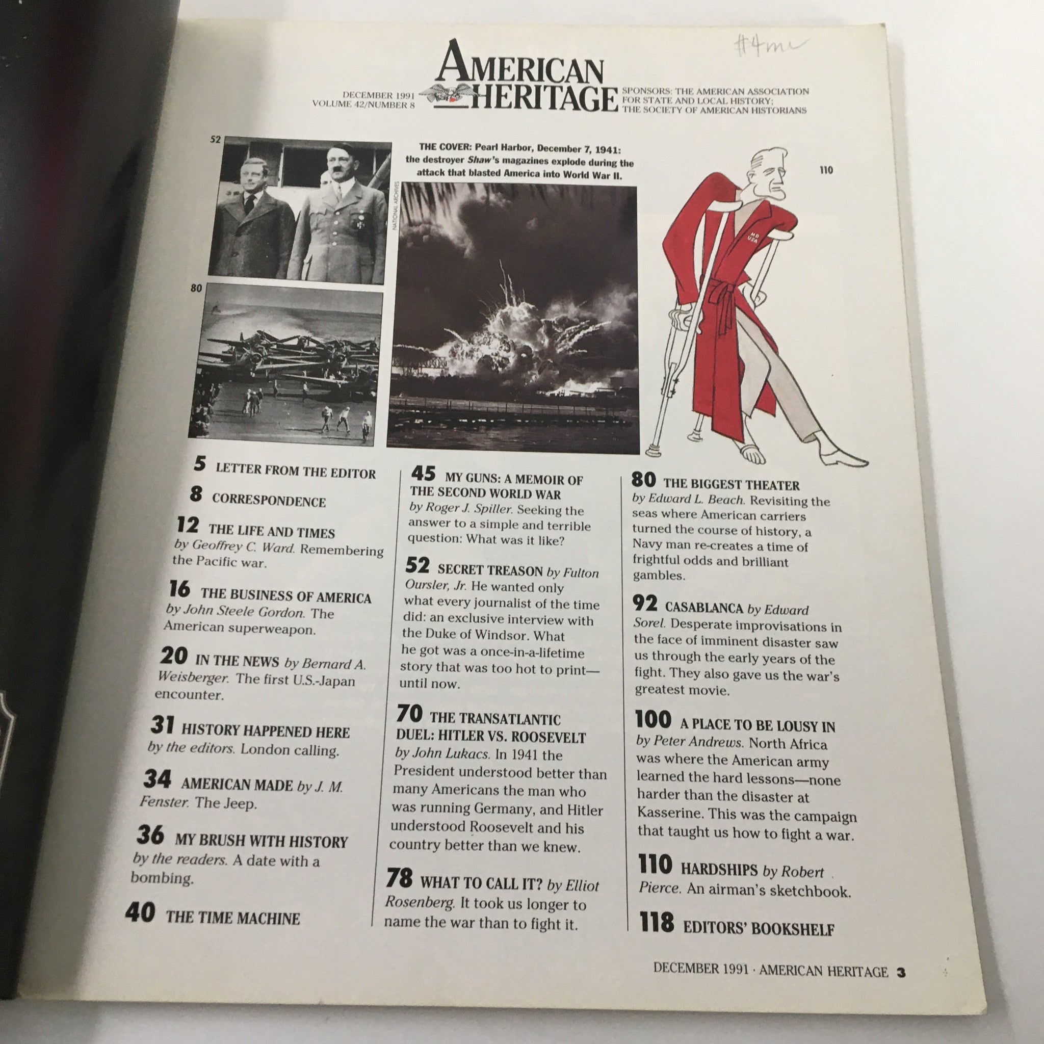 American Heritage Magazine December 1991 The World War II No Label