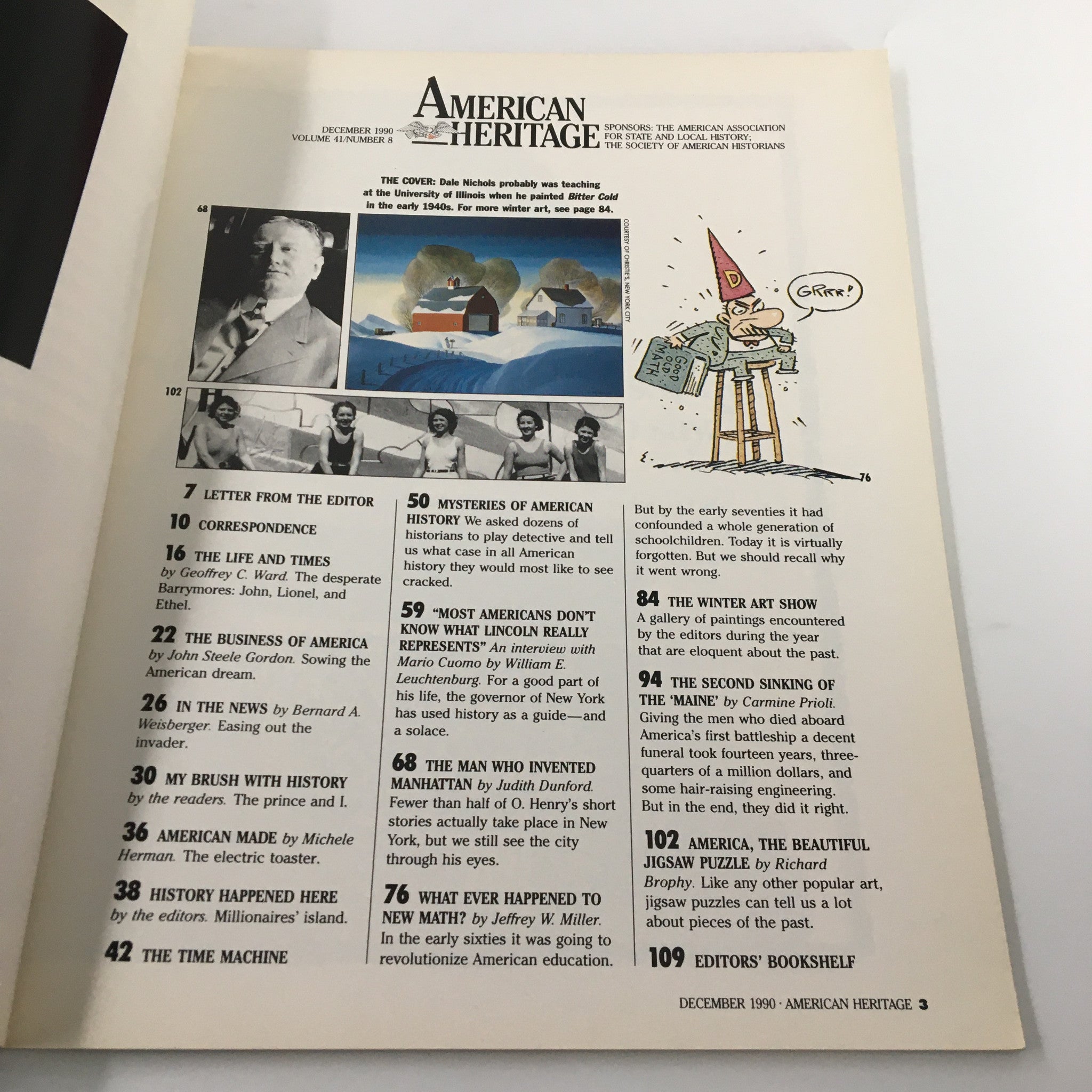 American Heritage Magazine December 1990 Great Paintings You Never Saw No Label