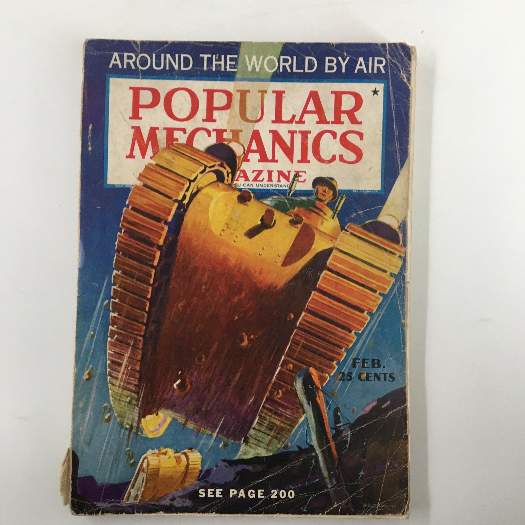 VTG Popular Mechanics Magazine February 1937 Around The World by Air No Label